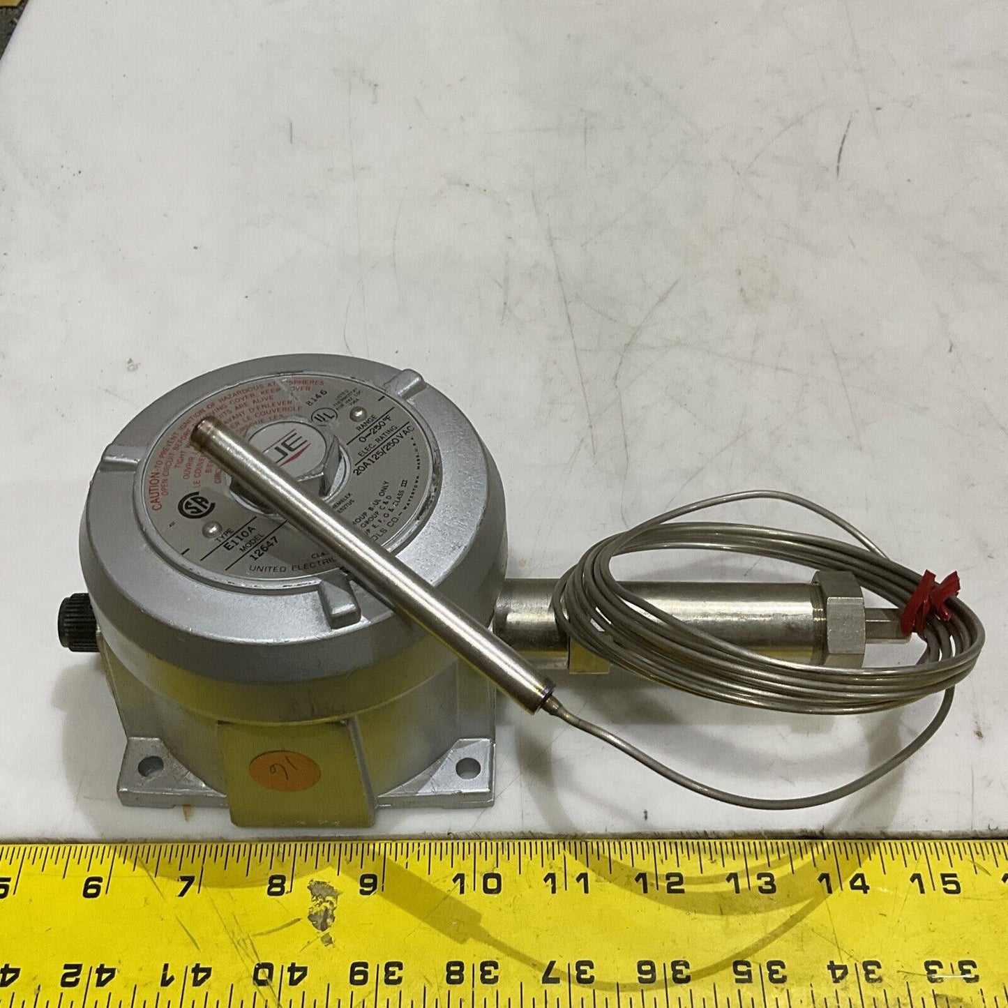 CHEMELEX E527US 12647 THERMOSTAT TYPE E110A 0-250F 20A125/250V 373
