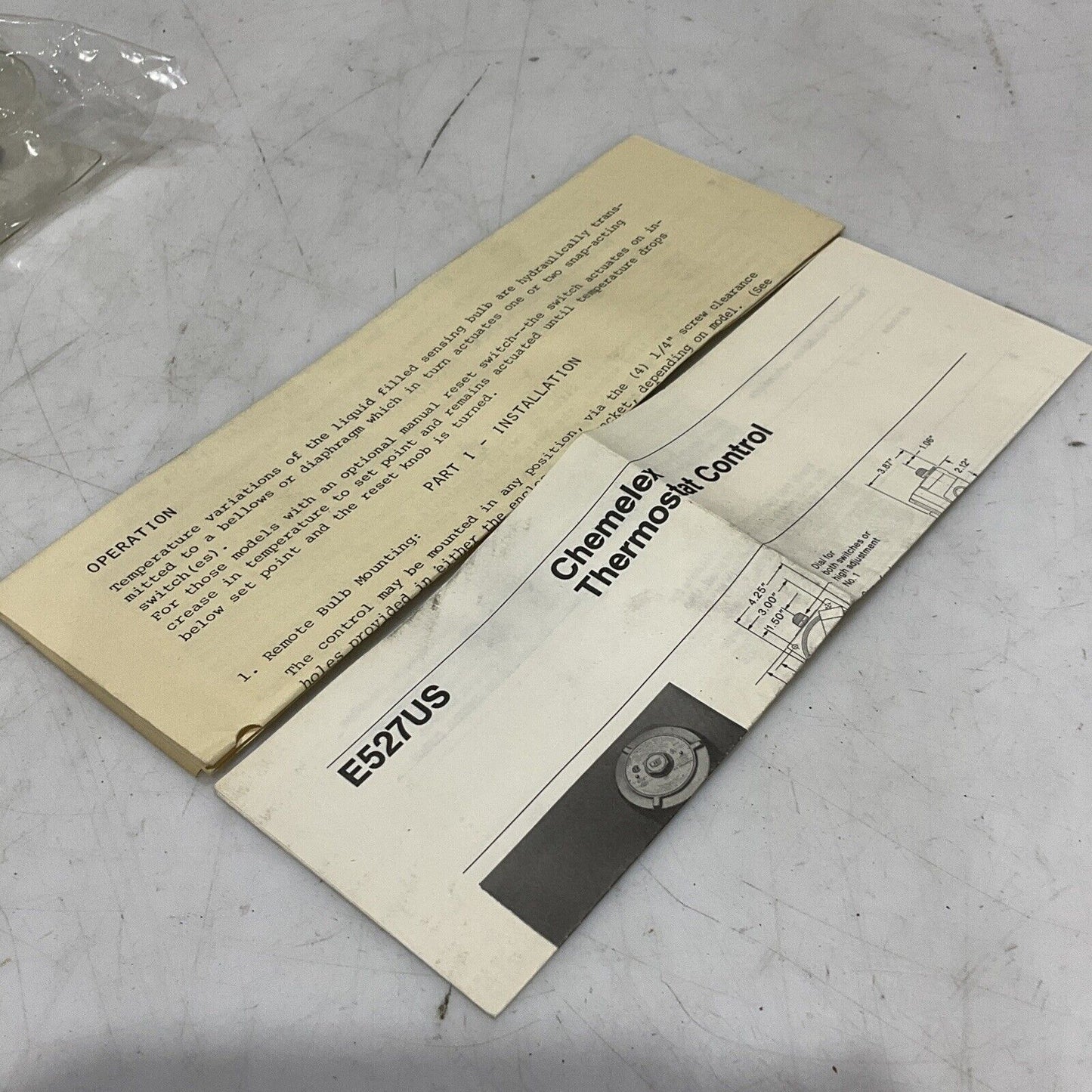 CHEMELEX E527US 12647 THERMOSTAT TYPE E110A 0-250F 20A125/250V 373
