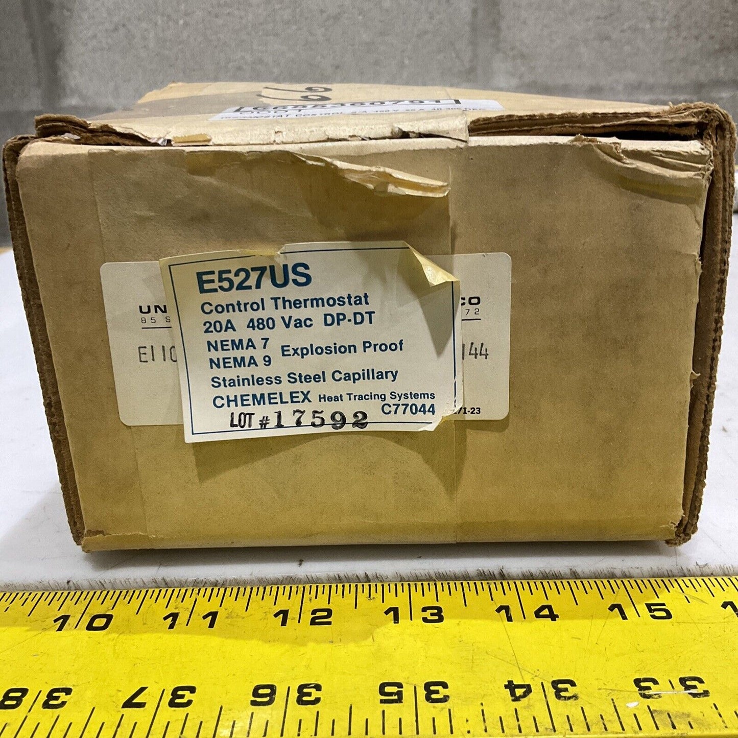 CHEMELEX E527US 12647 THERMOSTAT TYPE E110A 0-250F 20A125/250V 373