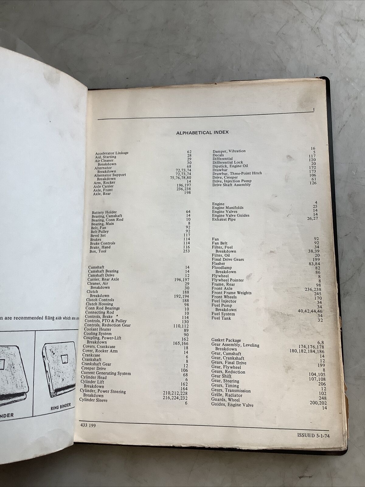 WHITE 1355 TRACTOR PARTS CATALOG B303
