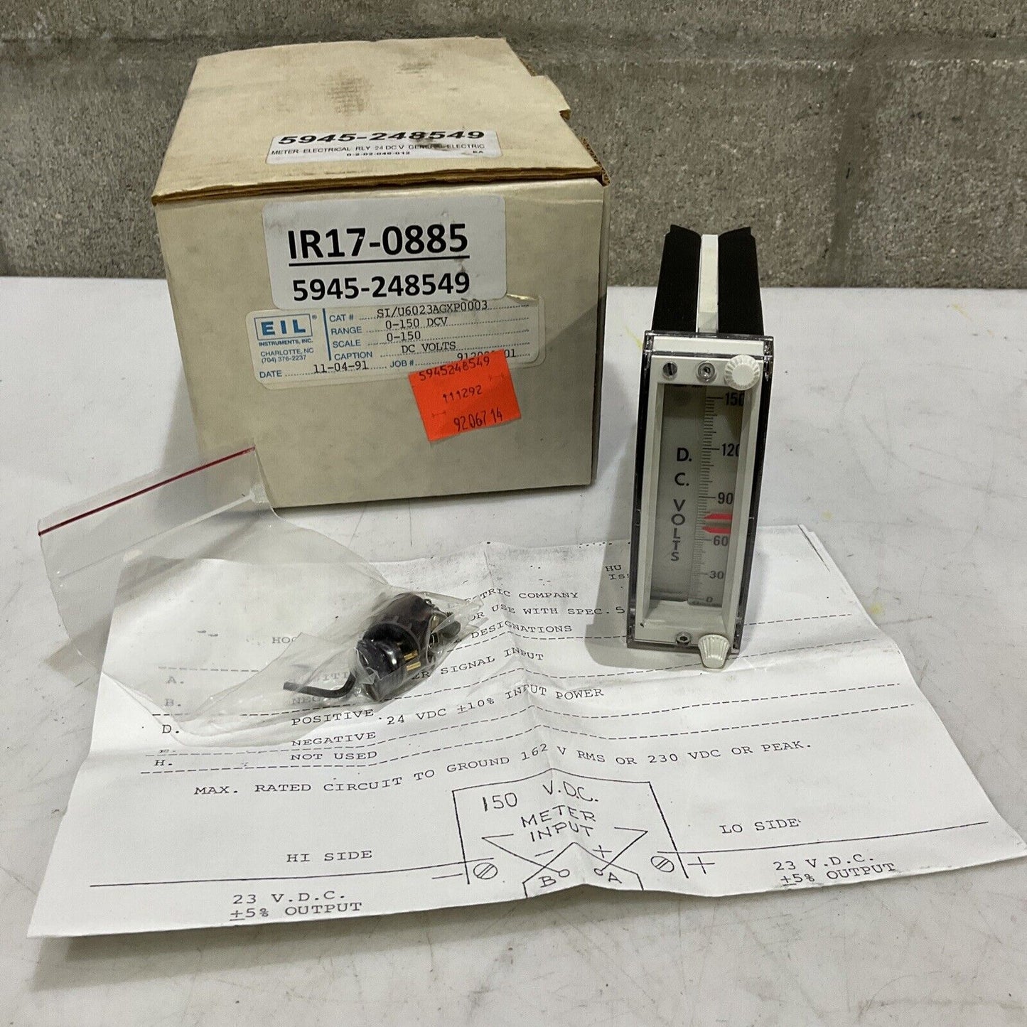 SIMPSON ELECTRIC S12555 SI/U6023AGXP0003 ELECTRICAL METER RELAY 24V DC 373