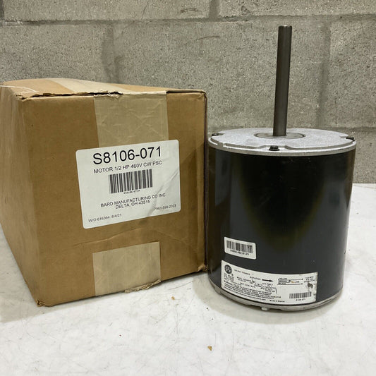 BARD K55HXR PE-2968 8106-071 AC MOTOR 460/400V 60/50HZ 1075/900RPM 1PH 2A 373