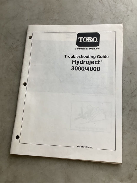 TORQ 97-928-SL HYDROJECT 3000/4000 TROUBLESHOOTING GUIDE B303