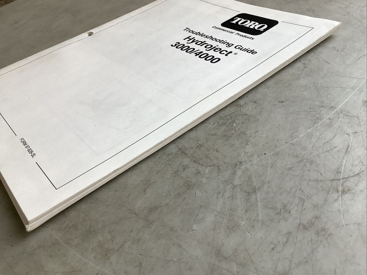 TORQ 97-928-SL HYDROJECT 3000/4000 TROUBLESHOOTING GUIDE B303
