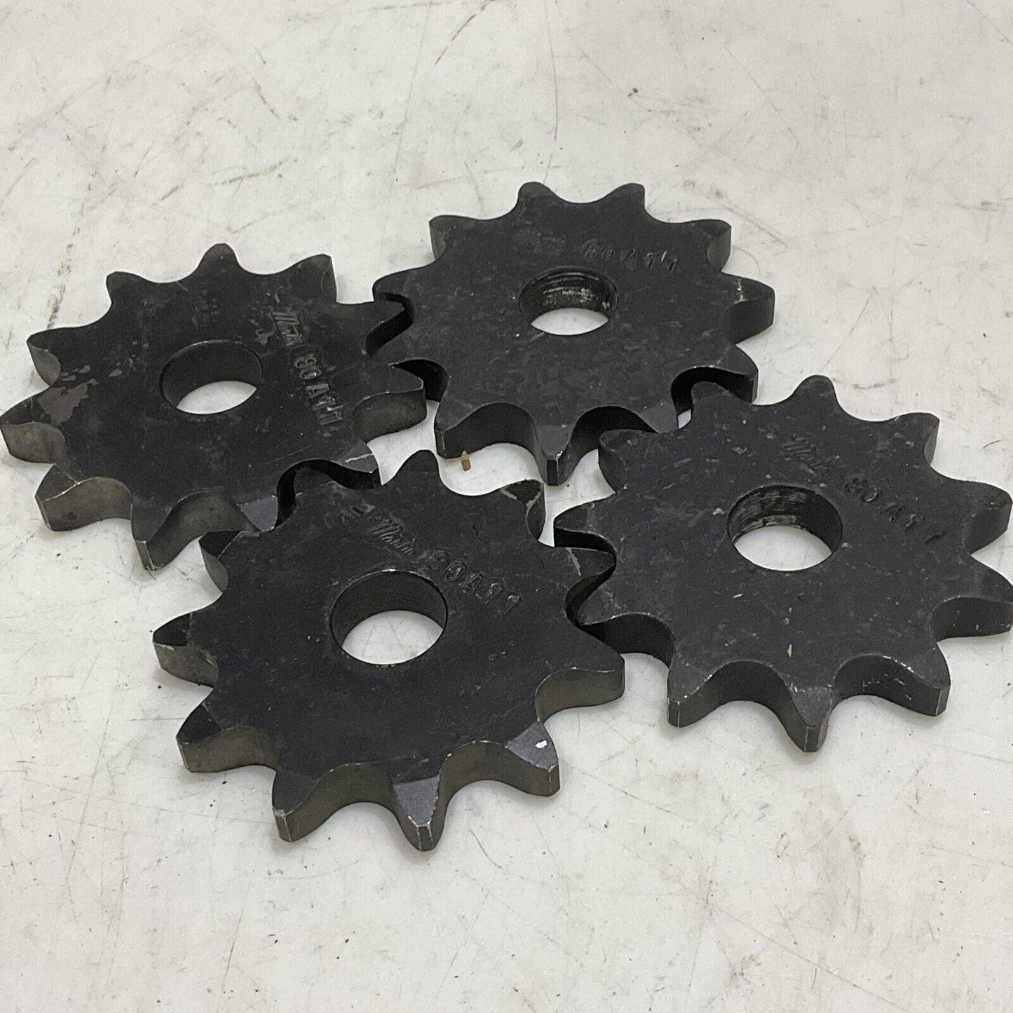 MARTIN 80A11 A PLATE SPROCKET 80/1” A HUB 11 TEETH .9375”  BORE LOT OF 4 373