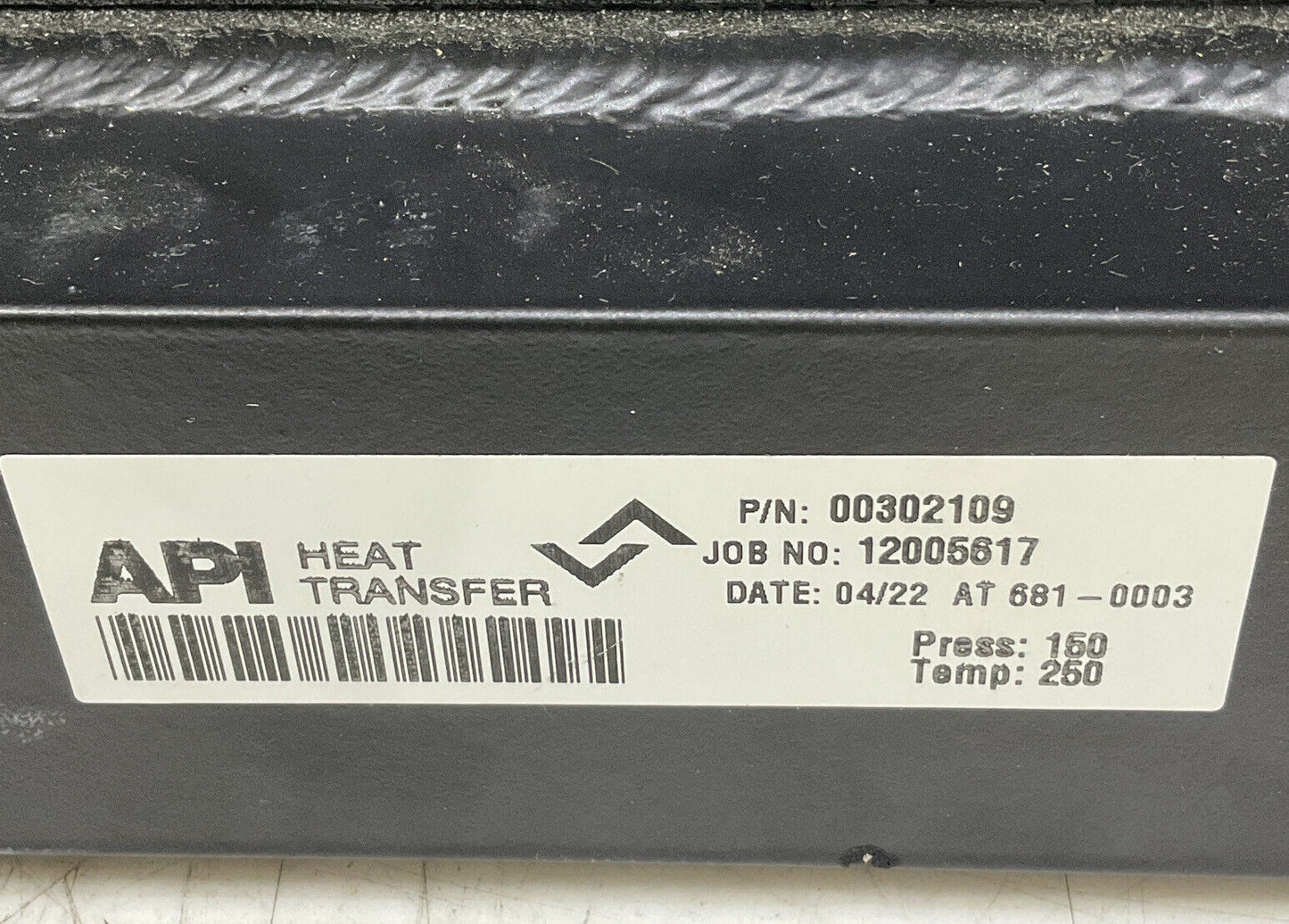 API 00302109 HEAT TRANSFER RADIATOR 881