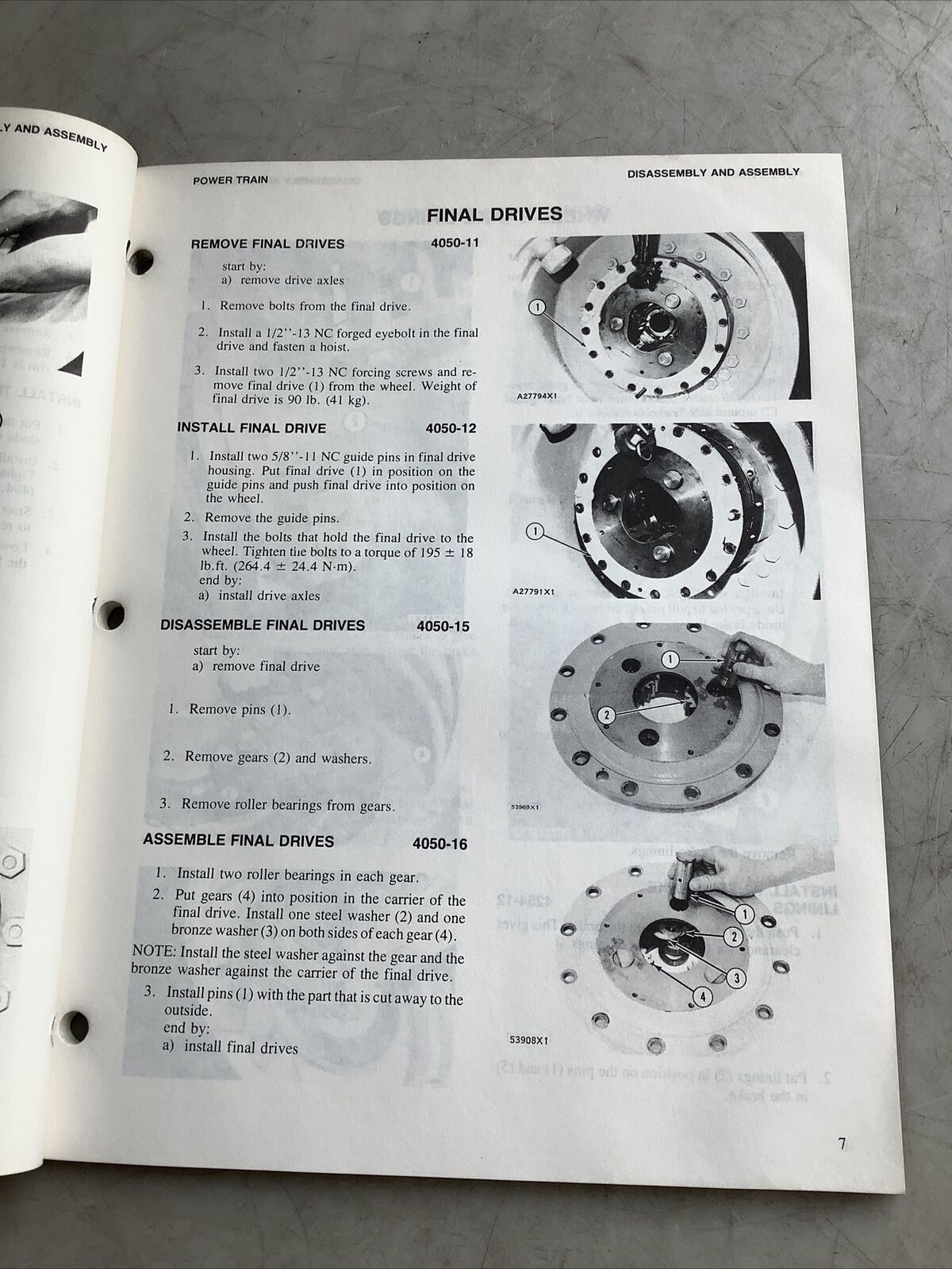 CAT SENR7375-01 528 SKIDDER POWER TRAIN MANUAL B303