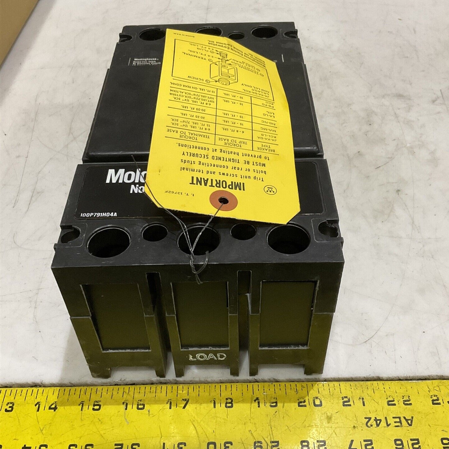 WESTINGHOUSE LB2400NW MOLDED CASE SWITCH 400A 600V 2P  373