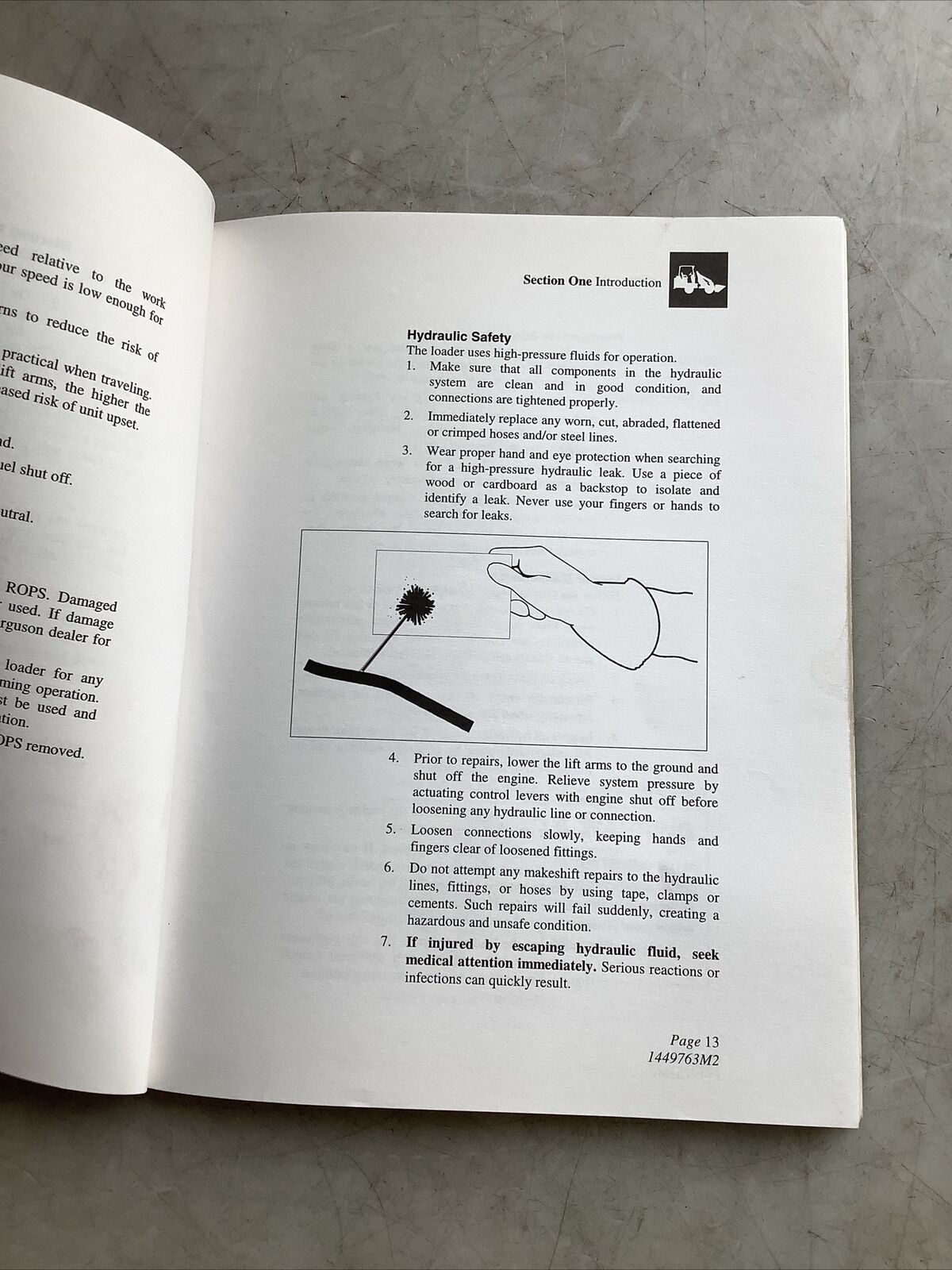 MASSEY FERGUSON 7500 WHEEL LOADER OPERATOR INSTRUCTION BOOK B303