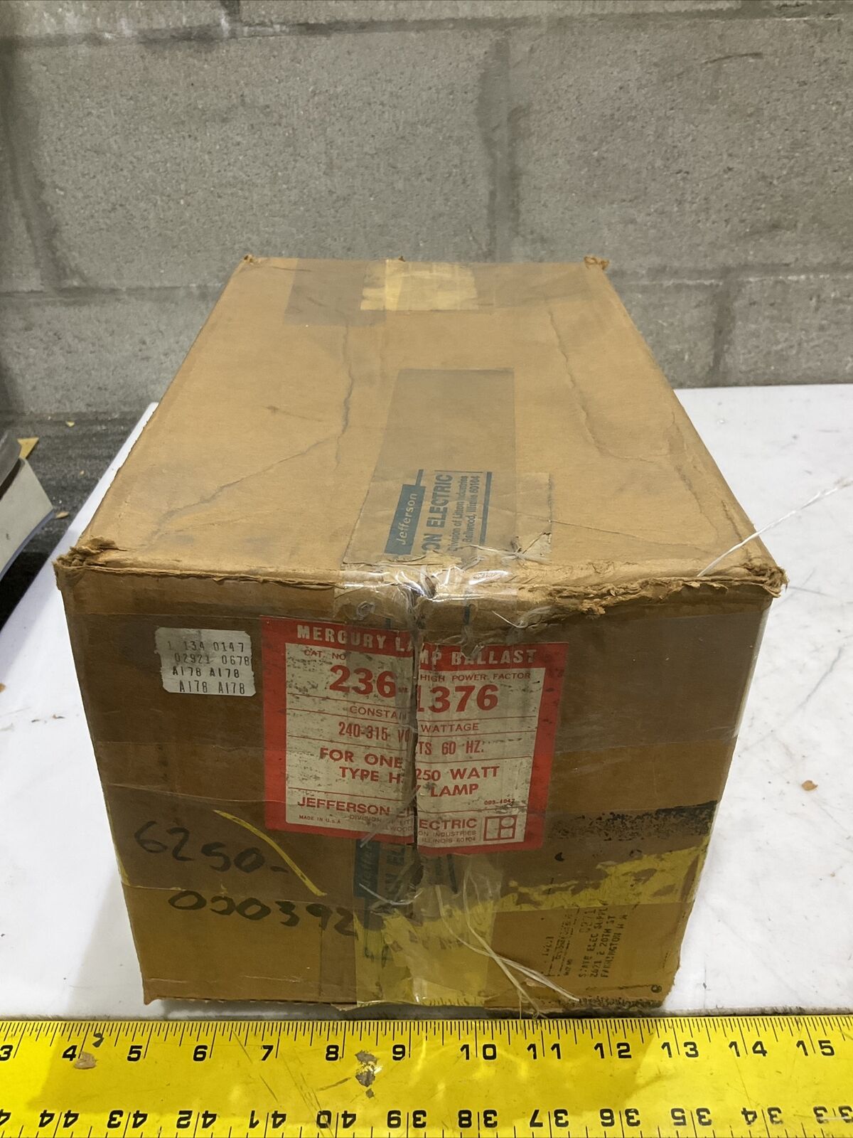JEFFERSON ELECTRIC 236-1376 MERCURY H.I.D LAMP BALLEST 240-315V 60 HZ 373