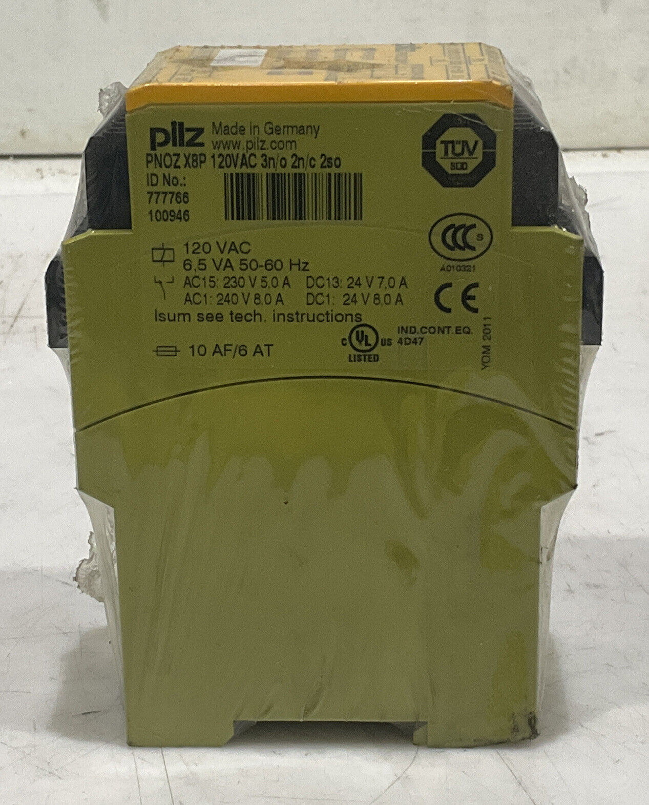PILZ PNOZ X8P 120VAC 3N/O 50-60HZ SAFETY RELAY 881