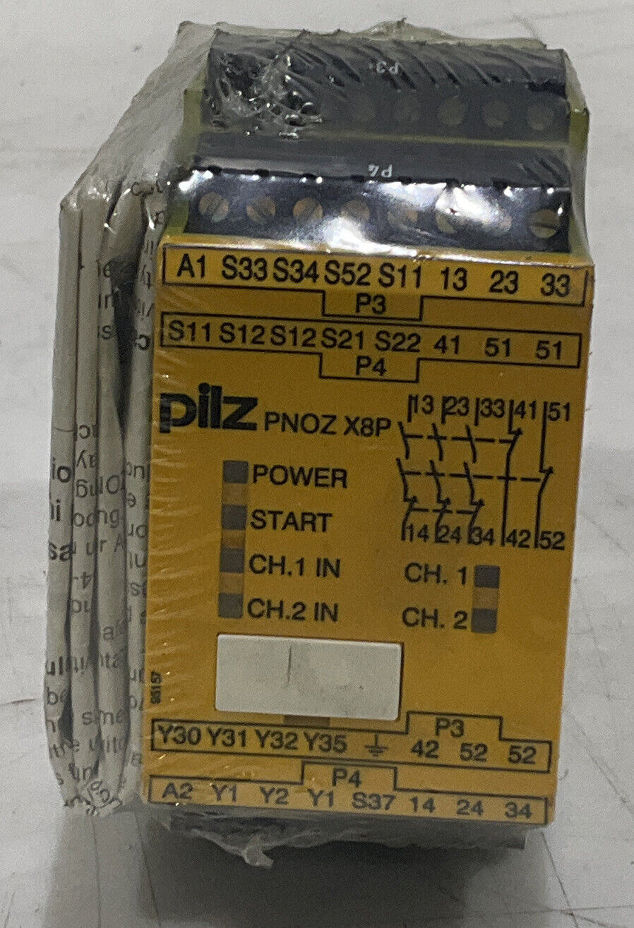 PILZ PNOZ X8P 120VAC 3N/O 50-60HZ SAFETY RELAY 881