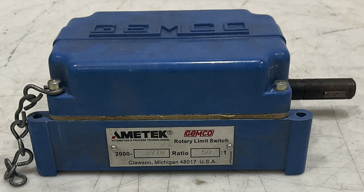 AMETEK GEMCO 2000-2778 50:1 ROTARY LIMIT SWITCH 876