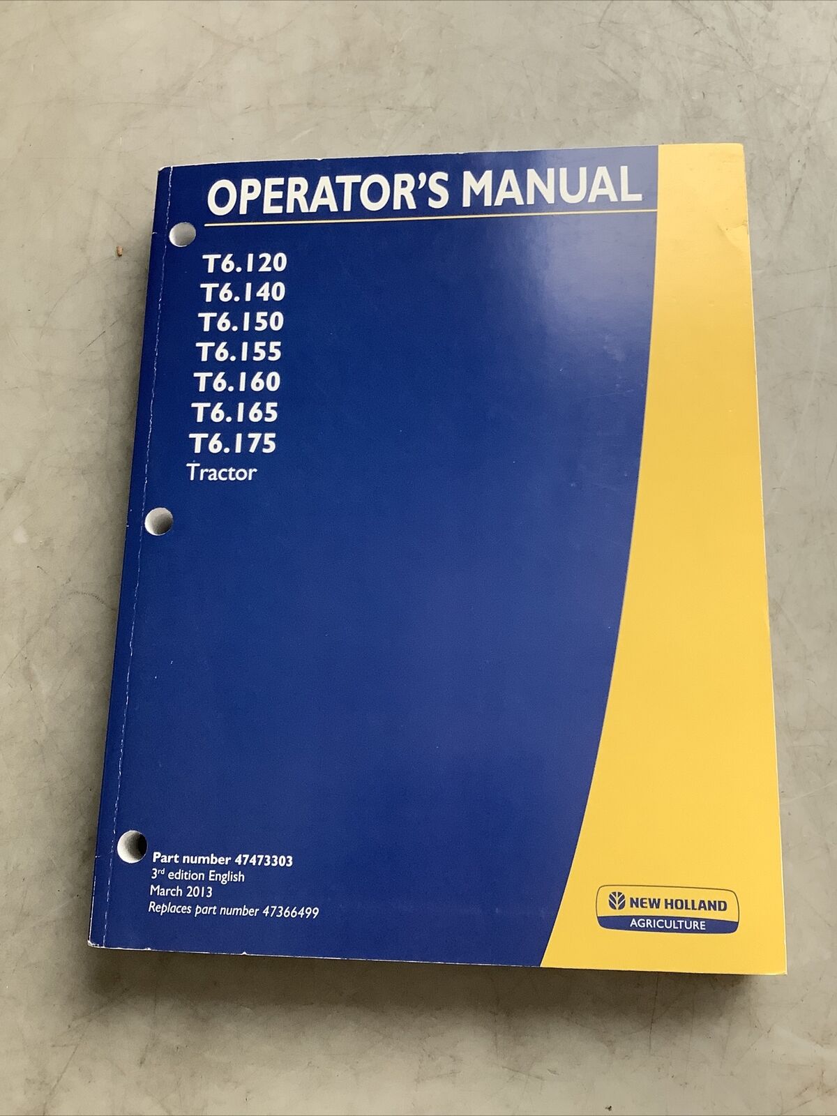 NEW HOLLAND 47473303 TRACTOR OPERATOR MANUAL B303