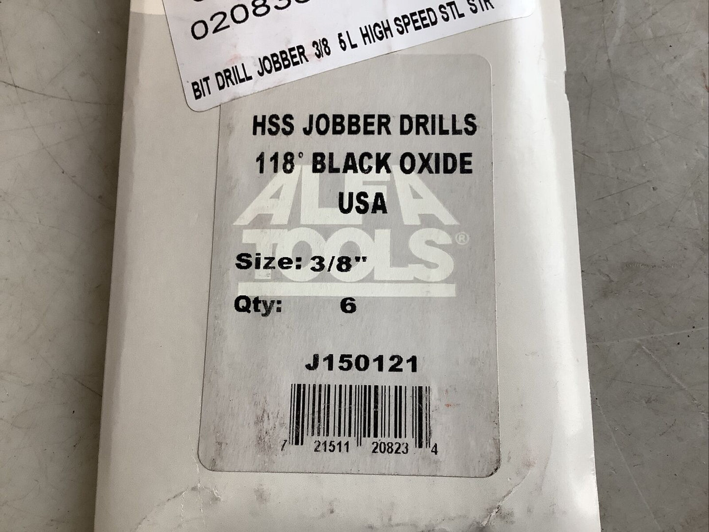 ALFA TOOLS J150121 JOBBER DRILL 3/8IN 373 - QTY 6