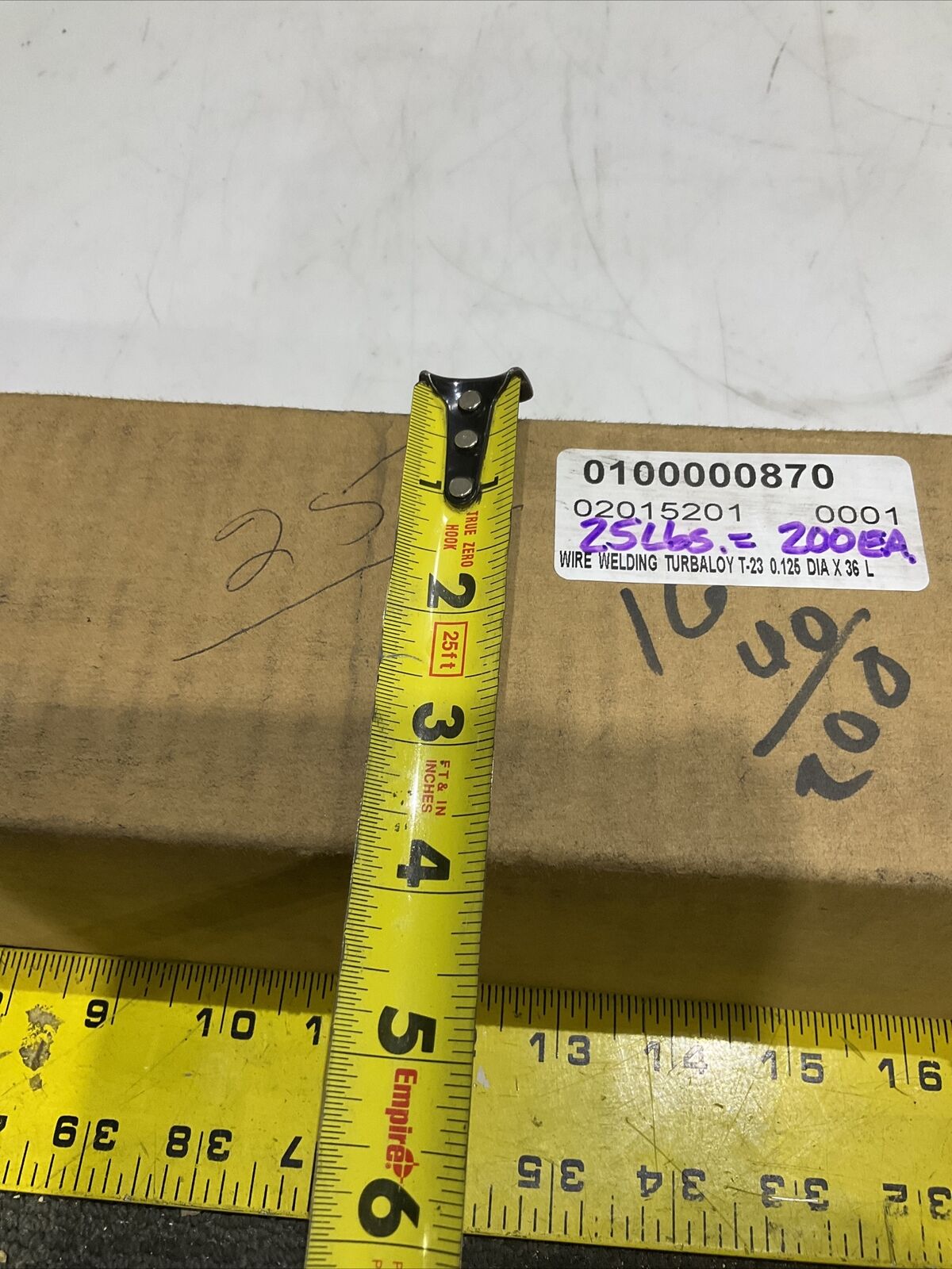 TURBALOY T-23 MC-GRADE WELDING ROD MILDTL117H TYPE 1 CLASS E STYLE 1 20LB 373