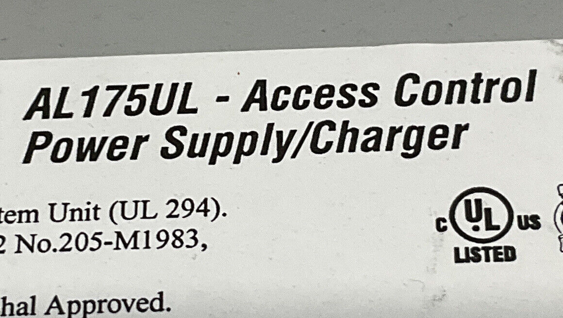 ALPHA OMEGA ALTRONIX AL175UL ACCESS CONTROL POWER SUPPLY/CHARGER 881