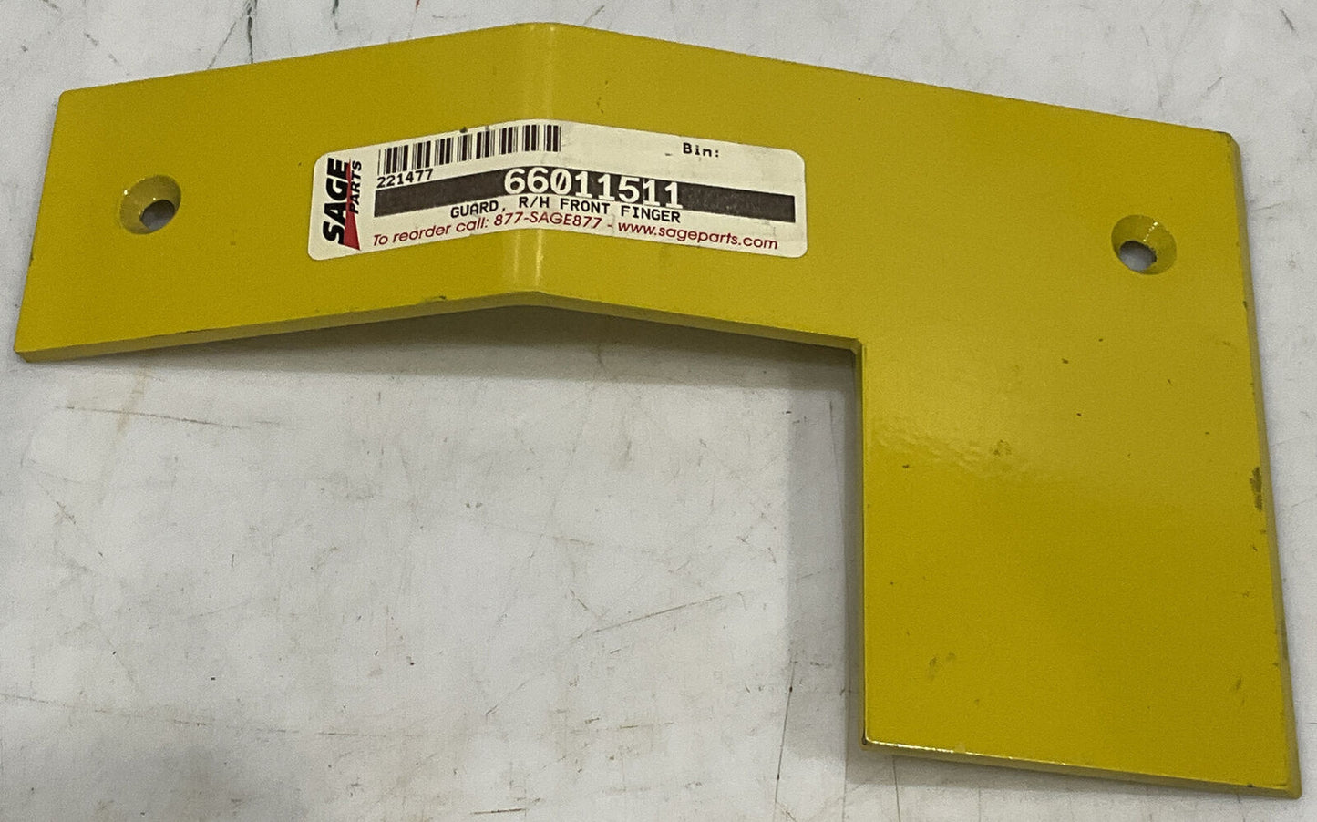 SAGE TUG 66011511 RIGHT HAND FRONT ROLLER FINGER GUARD BL660 MH 881