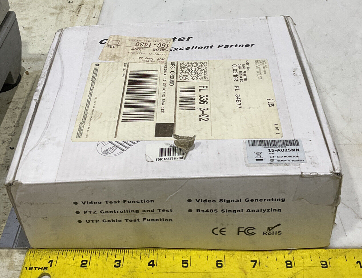 CCTV TESTER 15-AU25MN 2.5” LCD VIDEO AND PTZ COMMAND TESTER MONITOR 881