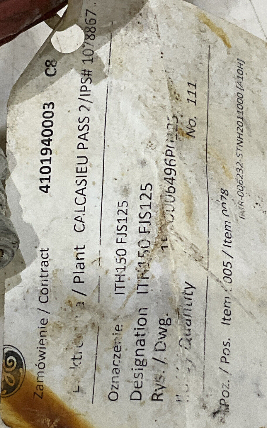 ITH BOLTING 1BSD006496P0125 TENSIONING CYLINDER 881