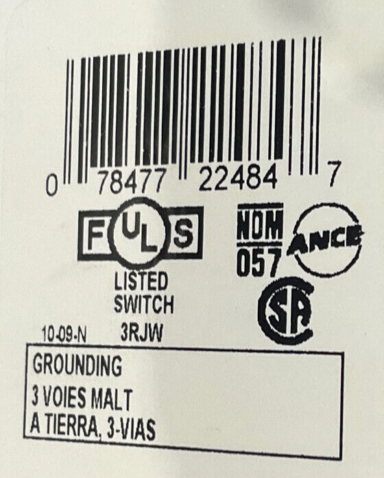 LEVITON 1203-2 GROUNDING 3-WAY BROWN TOGGLE SWITCH LOT OF 10 373