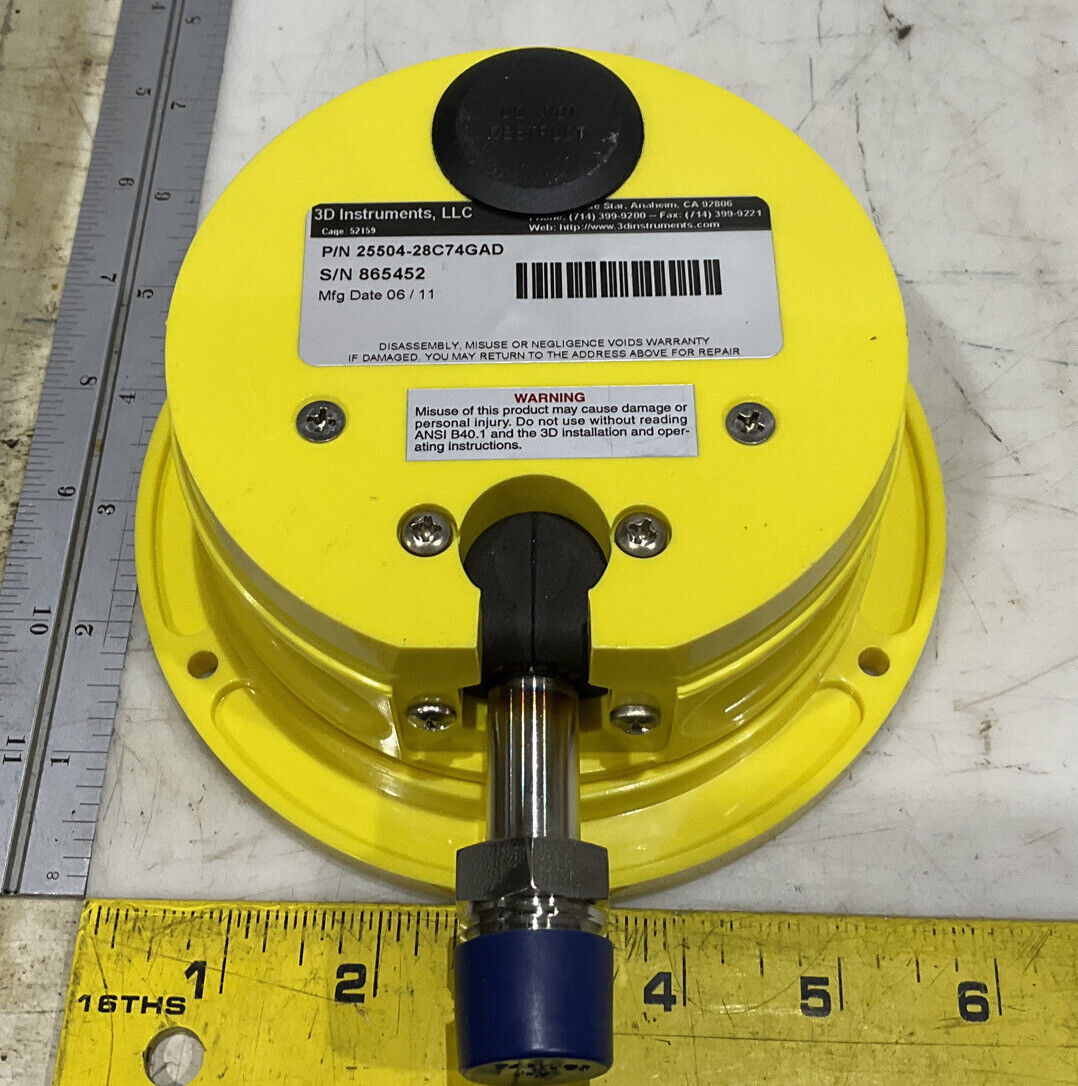 ACCU-DRIVE C3D 25504-28C74GAD 0-600 PSI PRESSURE GAUGE 373
