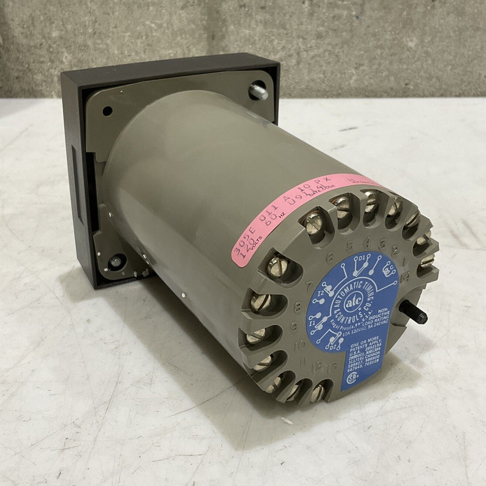 ATC AUTOMATIC TIMING CONTROLS 305E 011 A 10 PX TIMING RELAY 120V 60HZ ...