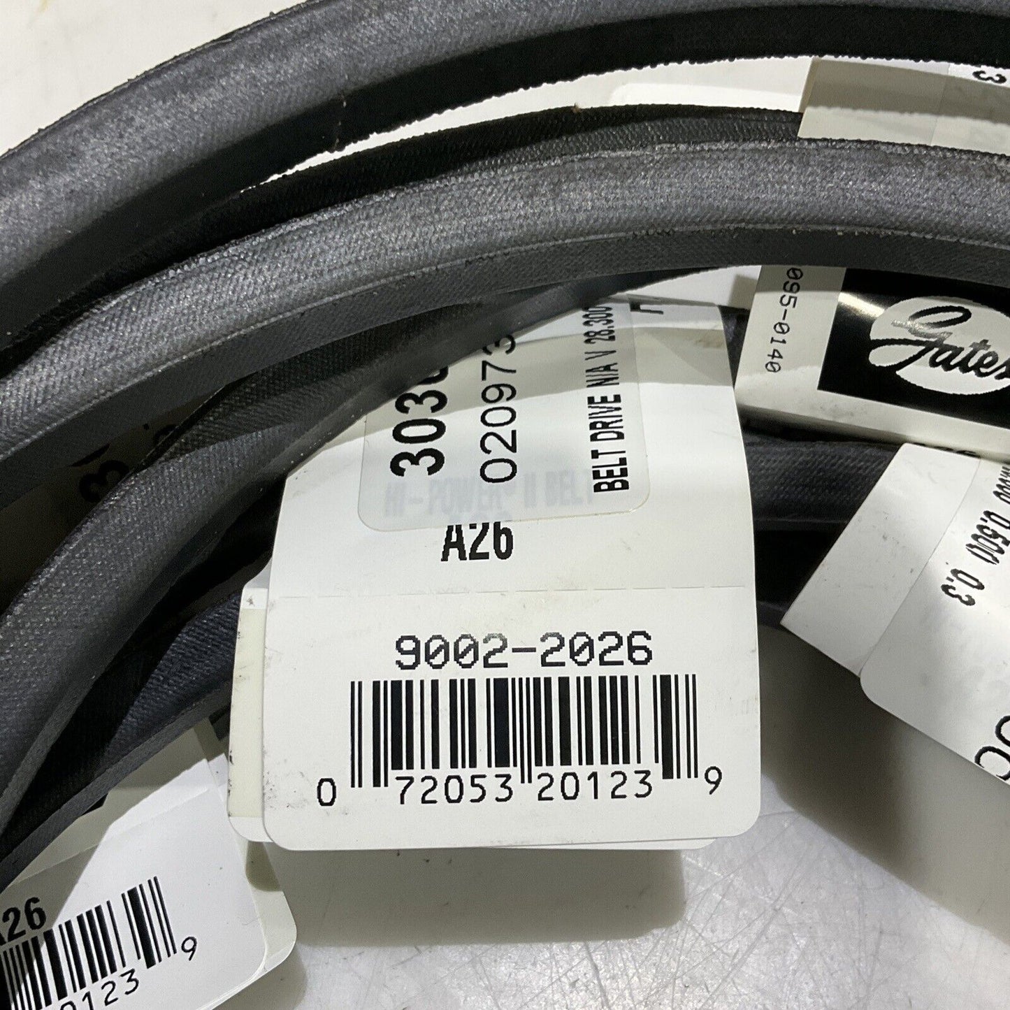 GATES A26 9002-2026 HI-POWER II V-BELT LOT OF 10 373