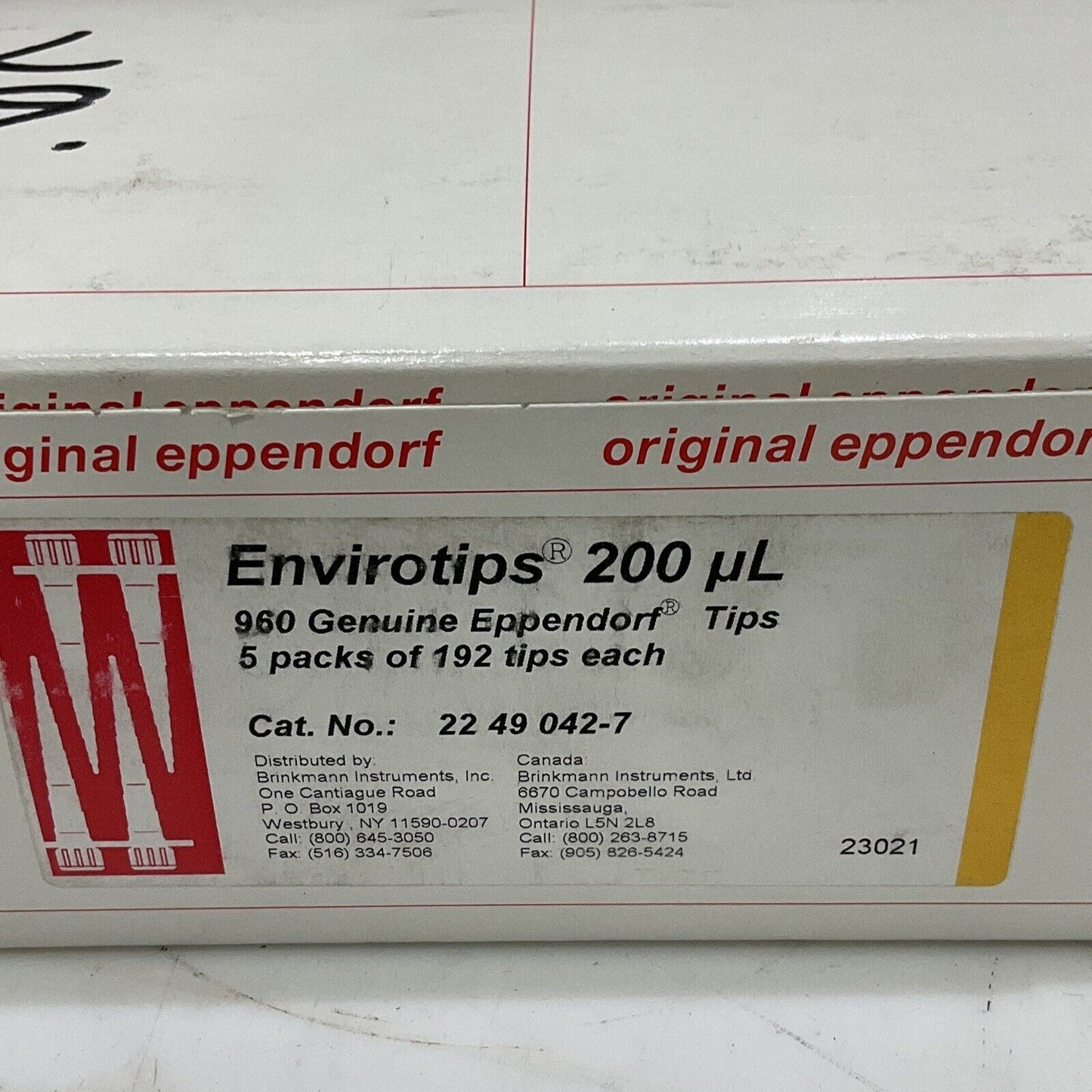EPPENDORF 22 49 042-7 960 ENVIROTIPS PIPETTE TIPS 100 MICROLITER ￼373