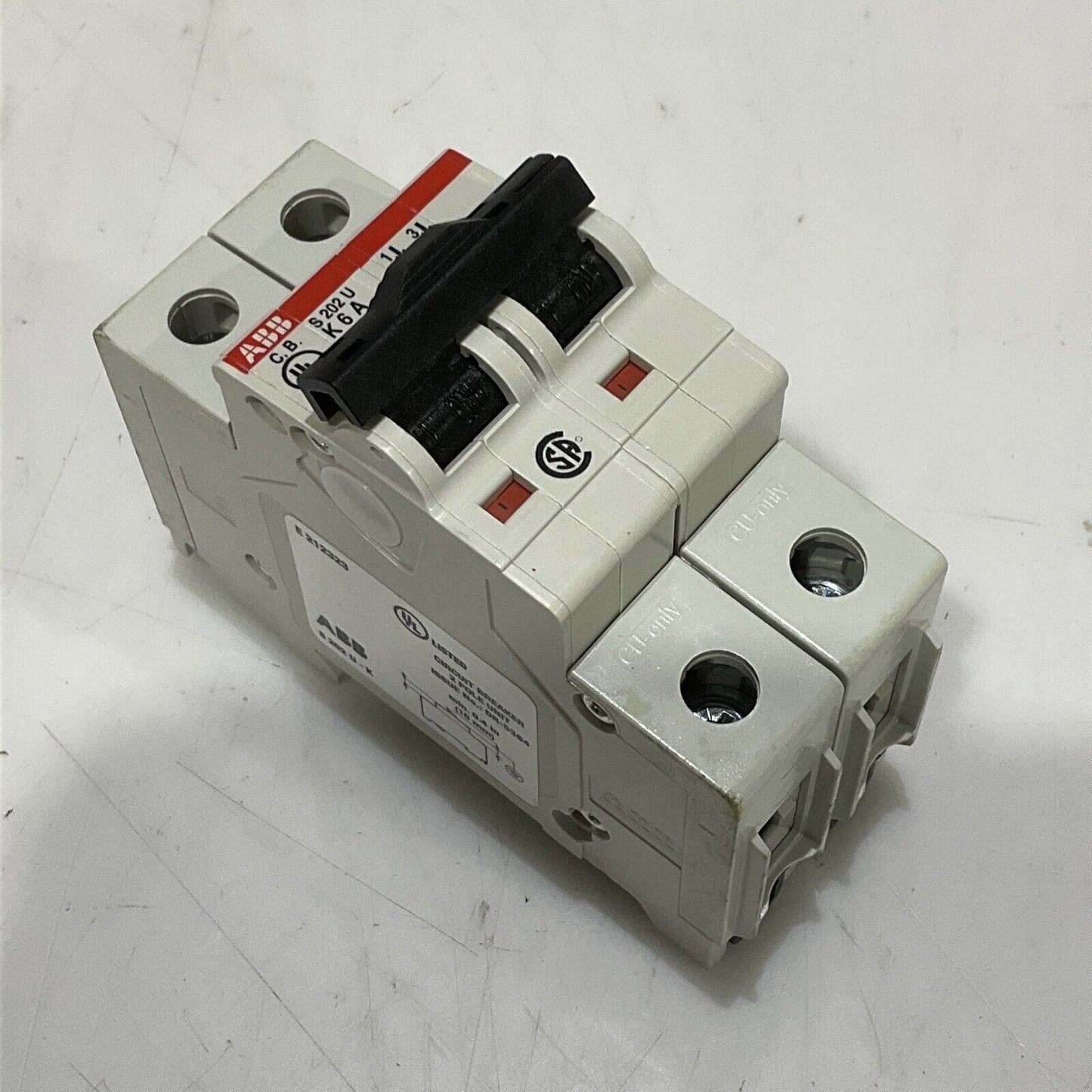 ABB S202U-K6 CIRCUIT BREAKER 50/60 HZ 2 POLE U3S