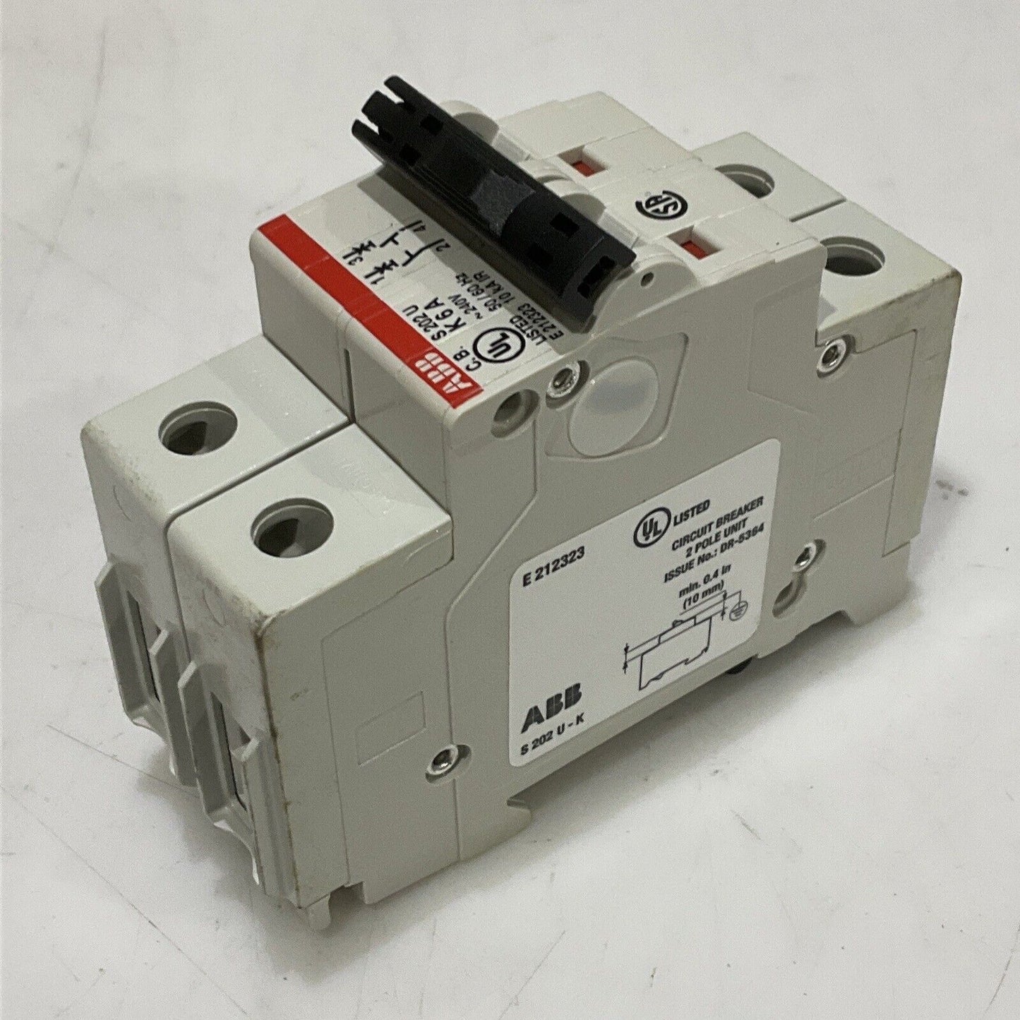 ABB S202U-K6 CIRCUIT BREAKER 50/60 HZ 2 POLE U3S