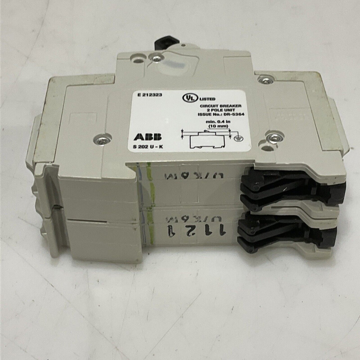 ABB S202U-K6 CIRCUIT BREAKER 50/60 HZ 2 POLE U3S