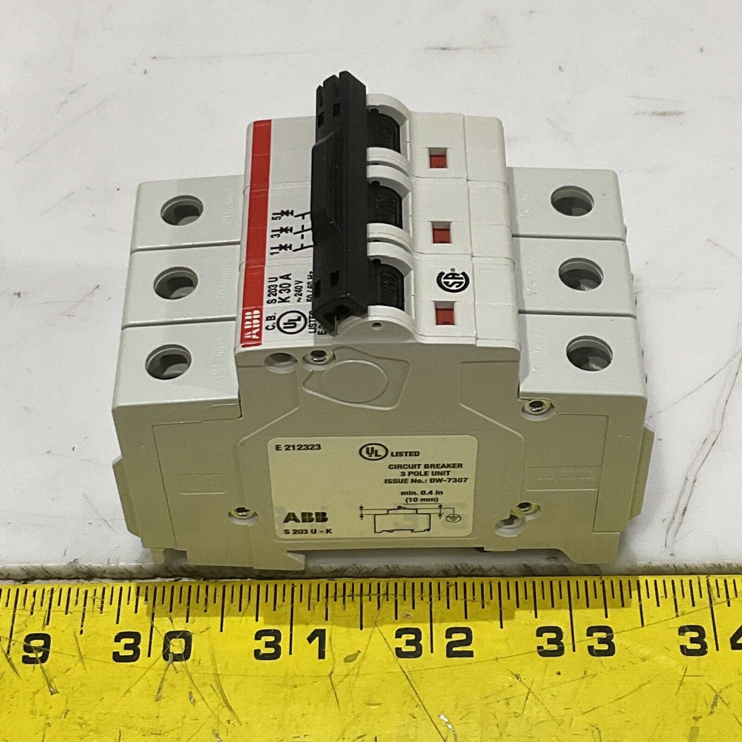 ABB S203U-K30 MINI CIRCUIT BREAKER 3P 30A U3S