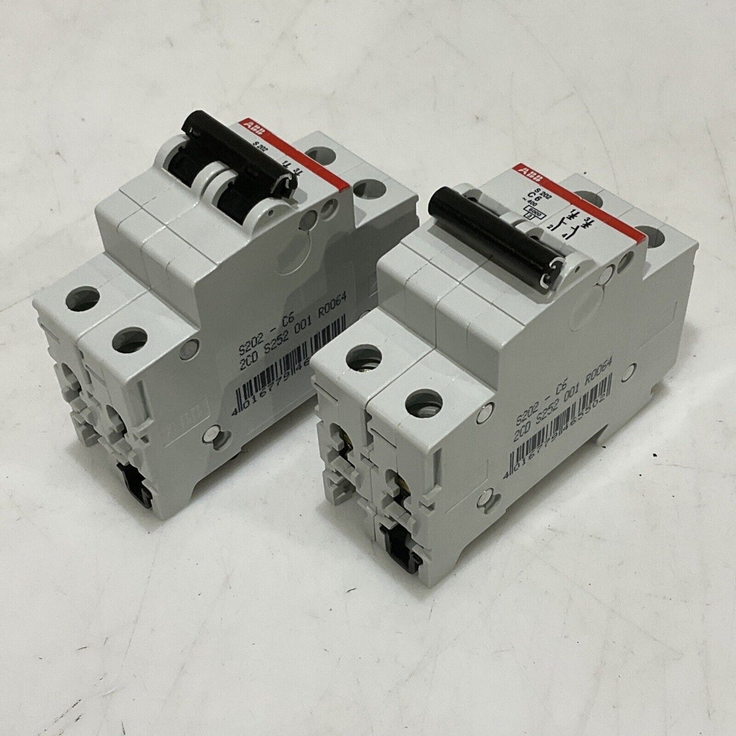 ABB S202-C6 CIRCUIT BREAKER 2-POLE 6-A LOT OF 2 U3S