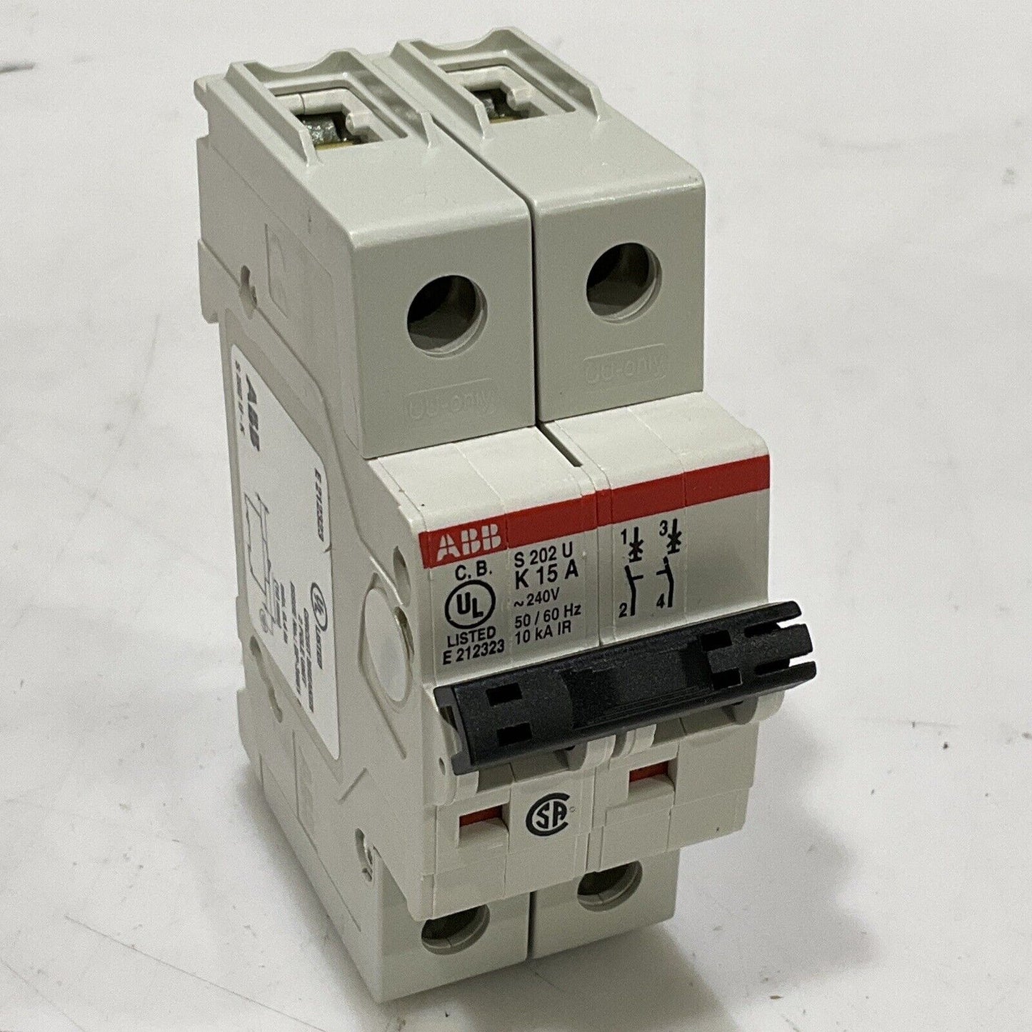 ABB S202U-K S 202 U K 15 A CIRCUIT BREAKER 240V 50/60HZ 2P U3S