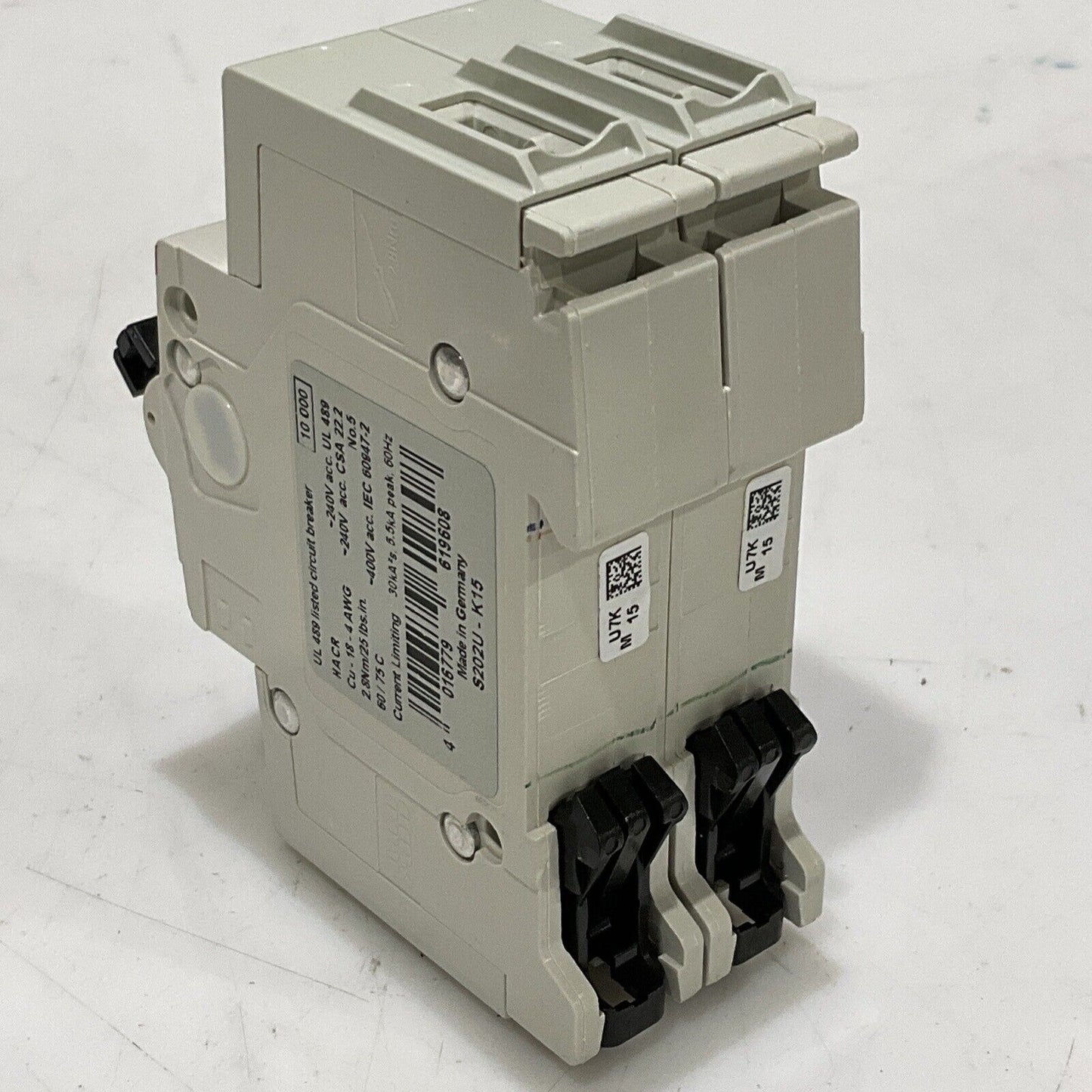 ABB S202U-K S 202 U K 15 A CIRCUIT BREAKER 240V 50/60HZ 2P U3S