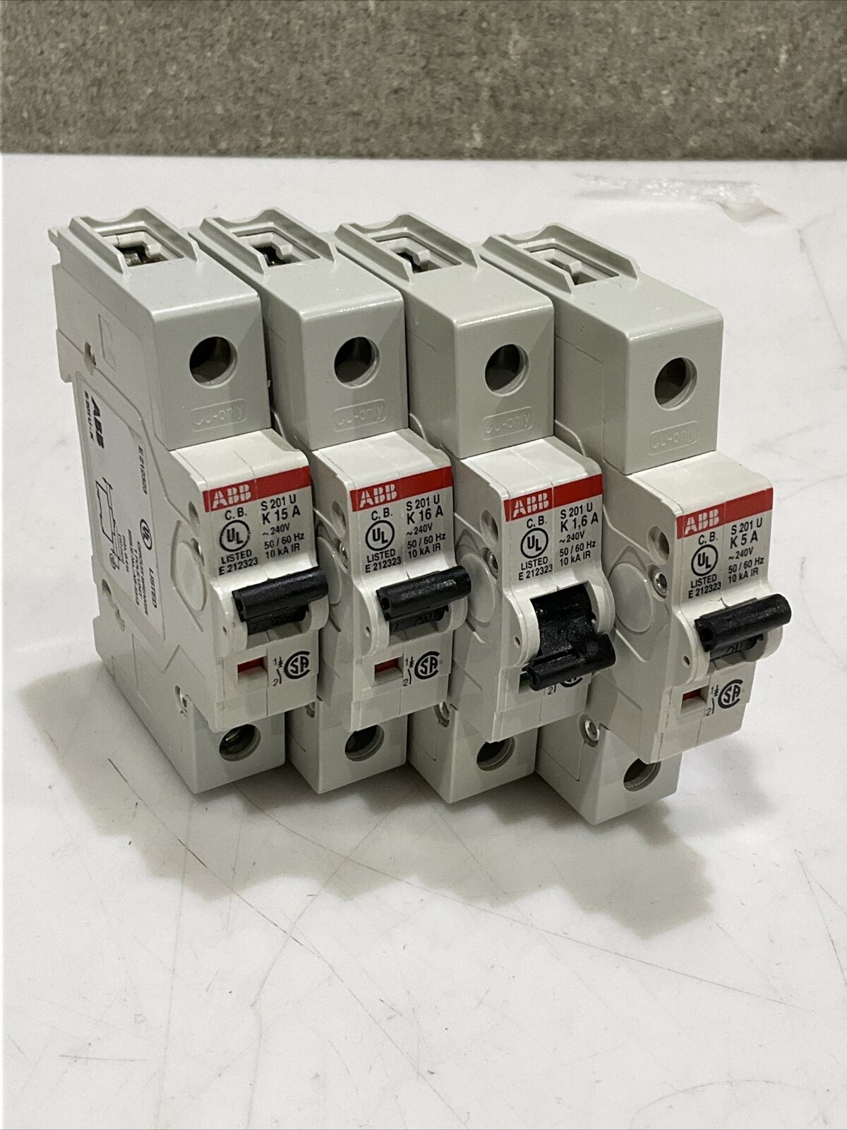 ABB S201U-K1,6 S201U-K15 S201U-K6 S201U-K5A LOT OF MINI CIRCUIT BREAKERS U3S