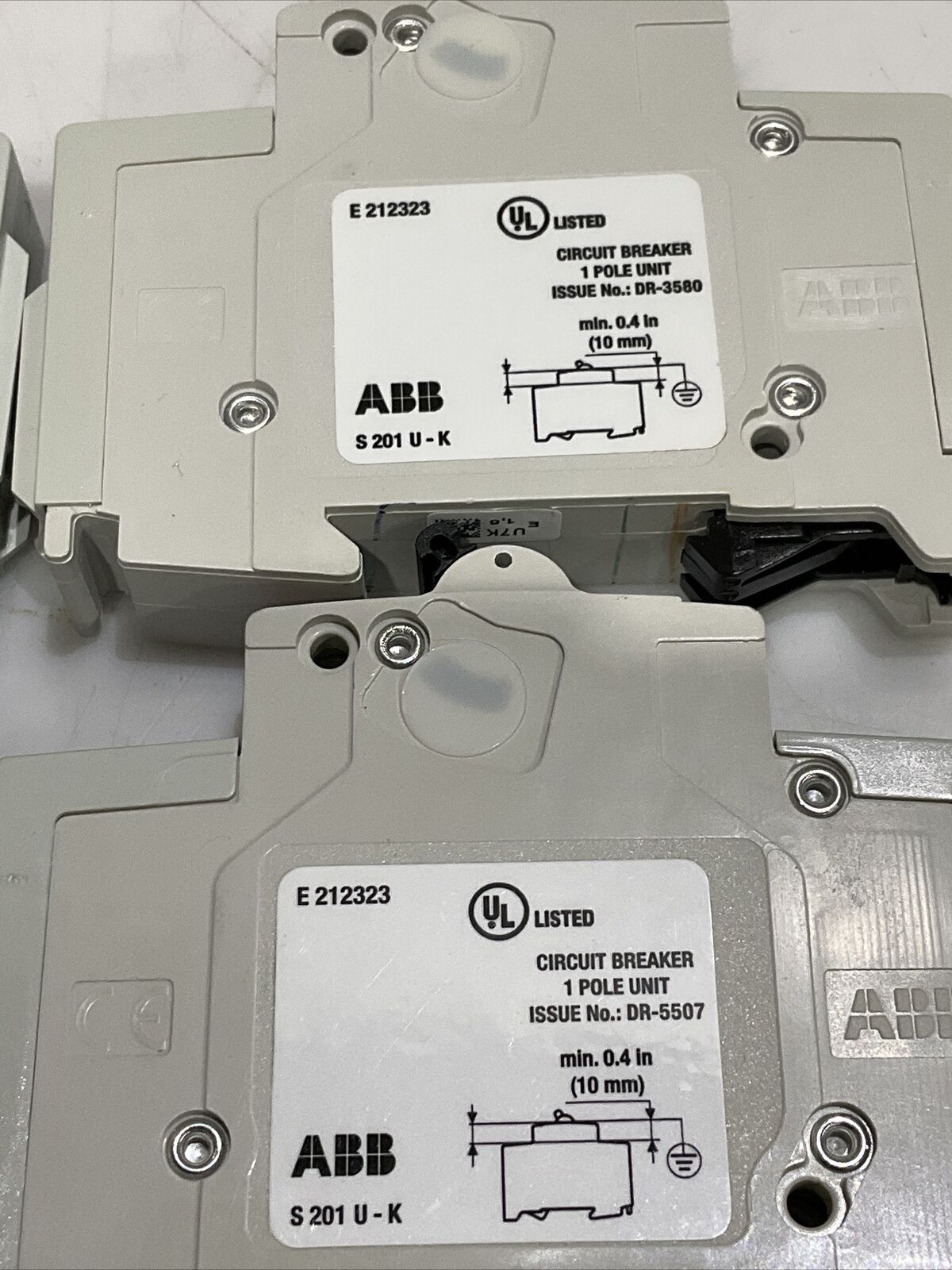 ABB S201U-K1,6 S201U-K15 S201U-K6 S201U-K5A LOT OF MINI CIRCUIT BREAKERS U3S