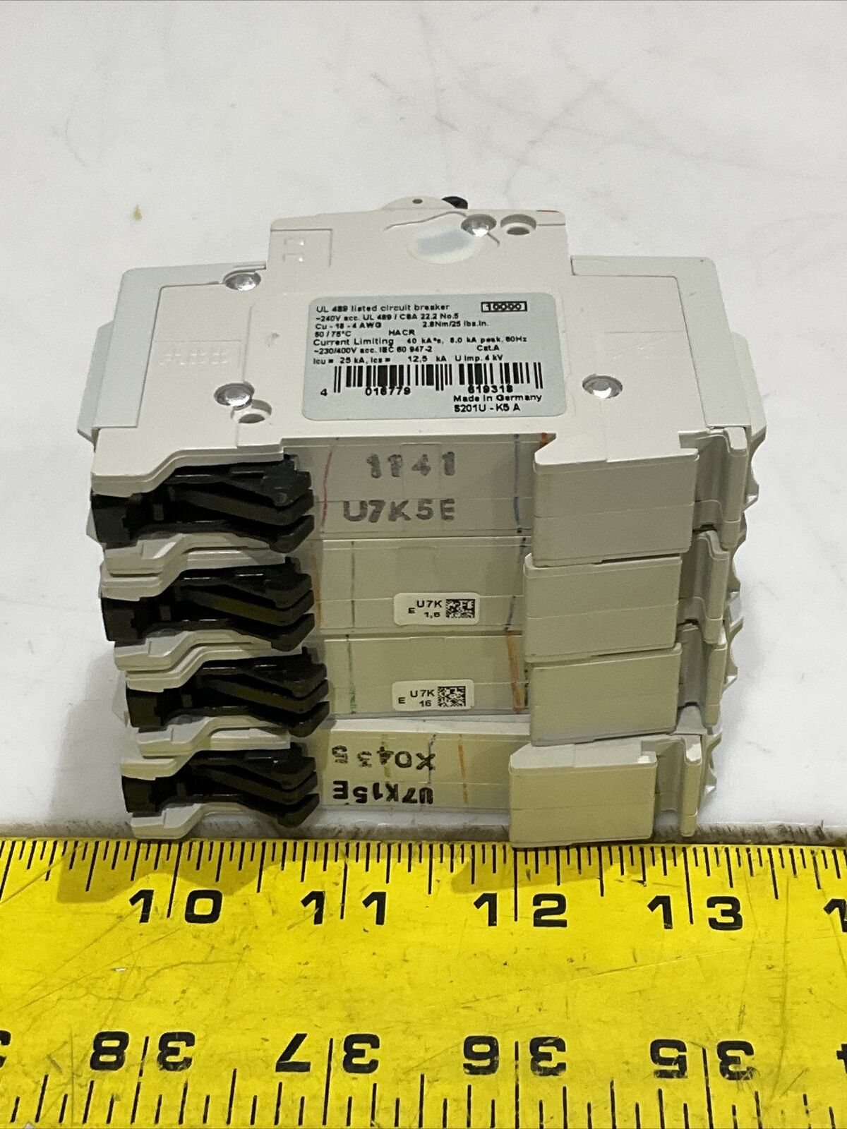 ABB S201U-K1,6 S201U-K15 S201U-K6 S201U-K5A LOT OF MINI CIRCUIT BREAKERS U3S