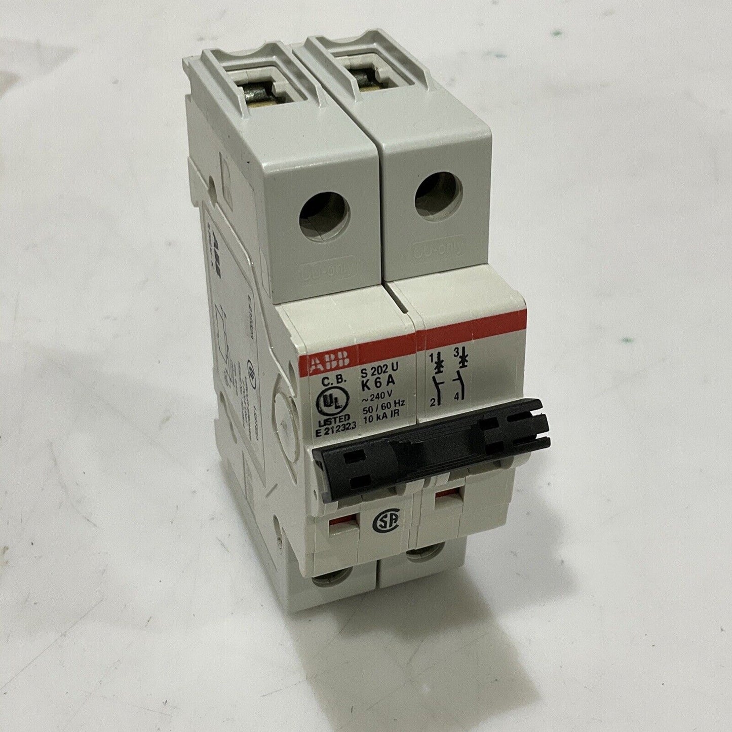 ABB S202U-K6 CIRCUIT BREAKER 6A 240V 2P UL489 50/60HZ U3S