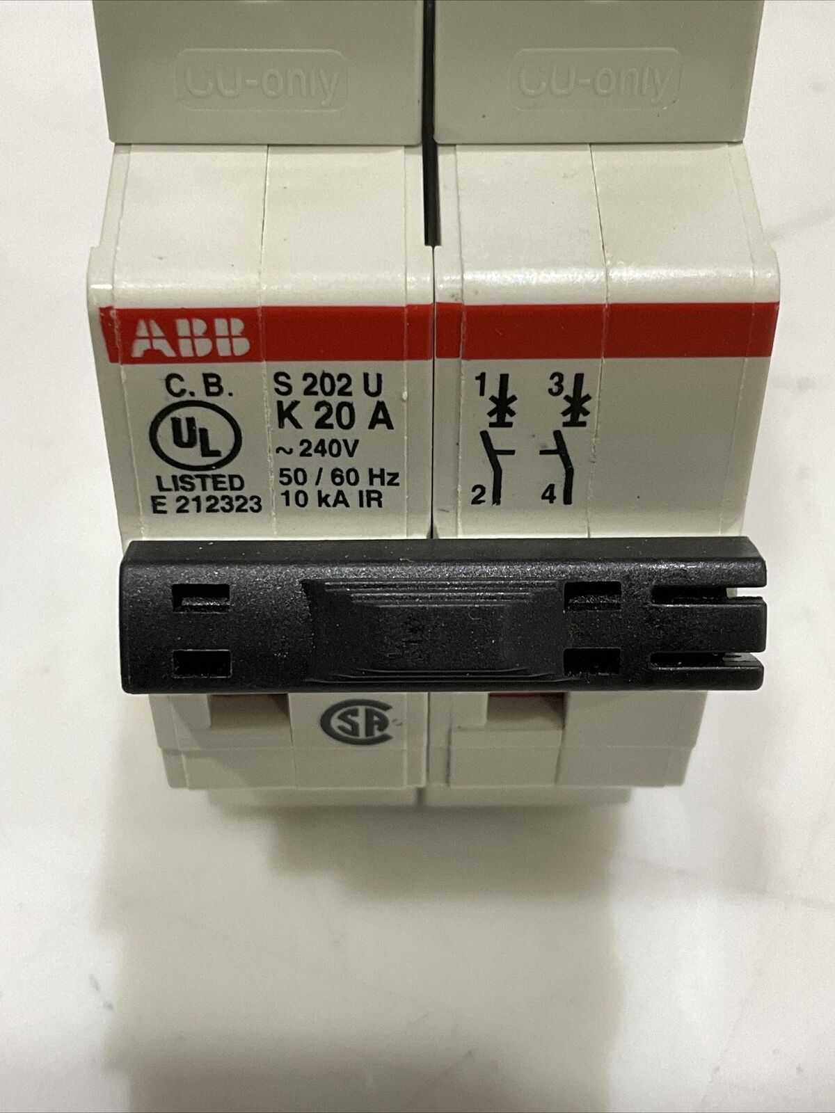 ABB S202U-K20 CIRCUIT BREAKER 240V 50/60HZ 2 POLE U3S