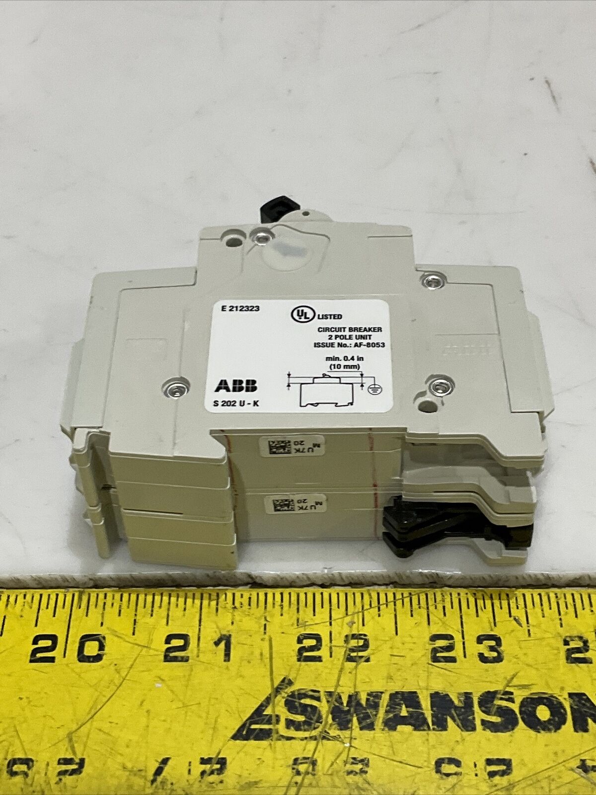 ABB S202U-K20 CIRCUIT BREAKER 240V 50/60HZ 2 POLE U3S