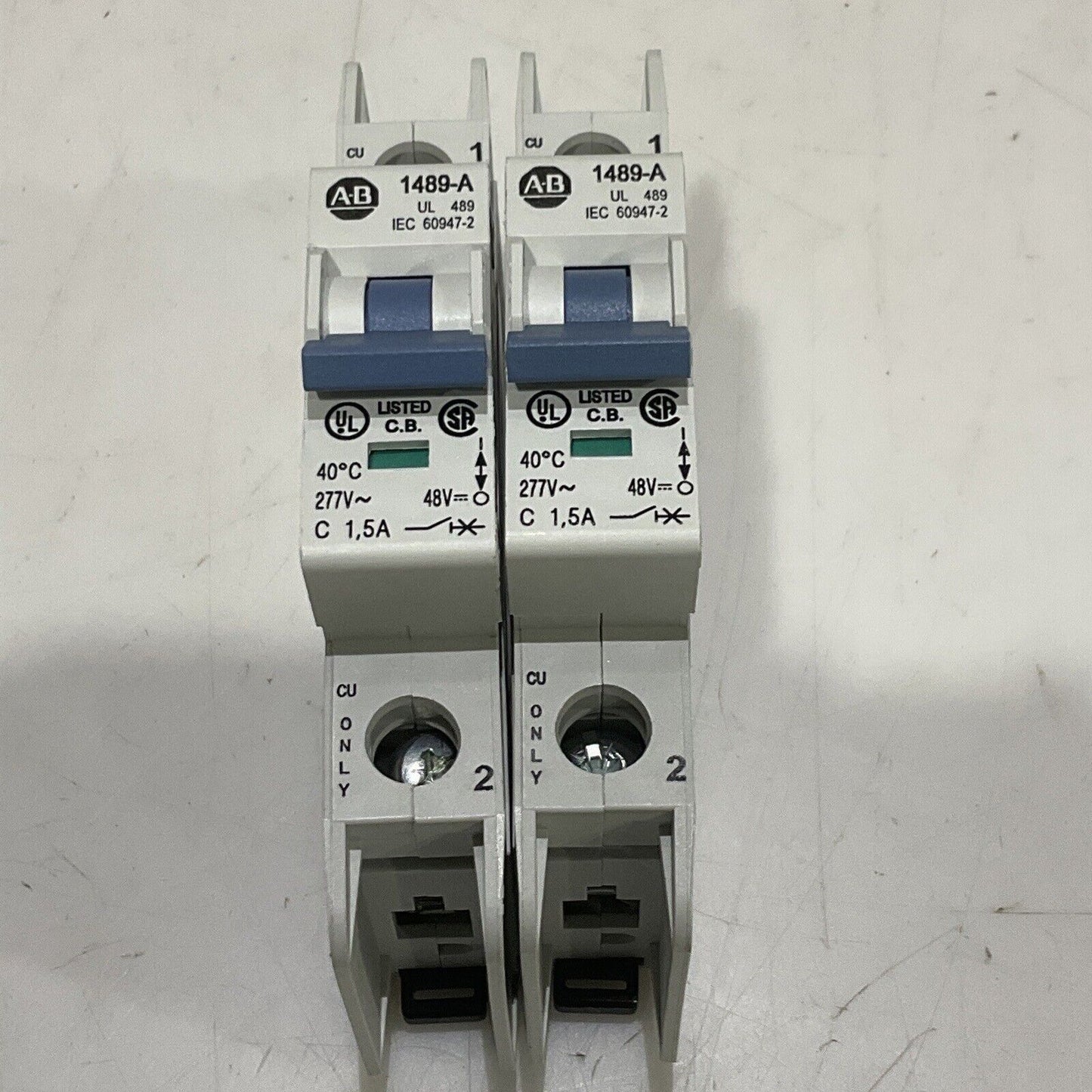 AB 1489-A AB-5321 CIRCUIT BREAKER 1 POLE UNIT 50/60HZ 240/415V LOT OF 2 U3S