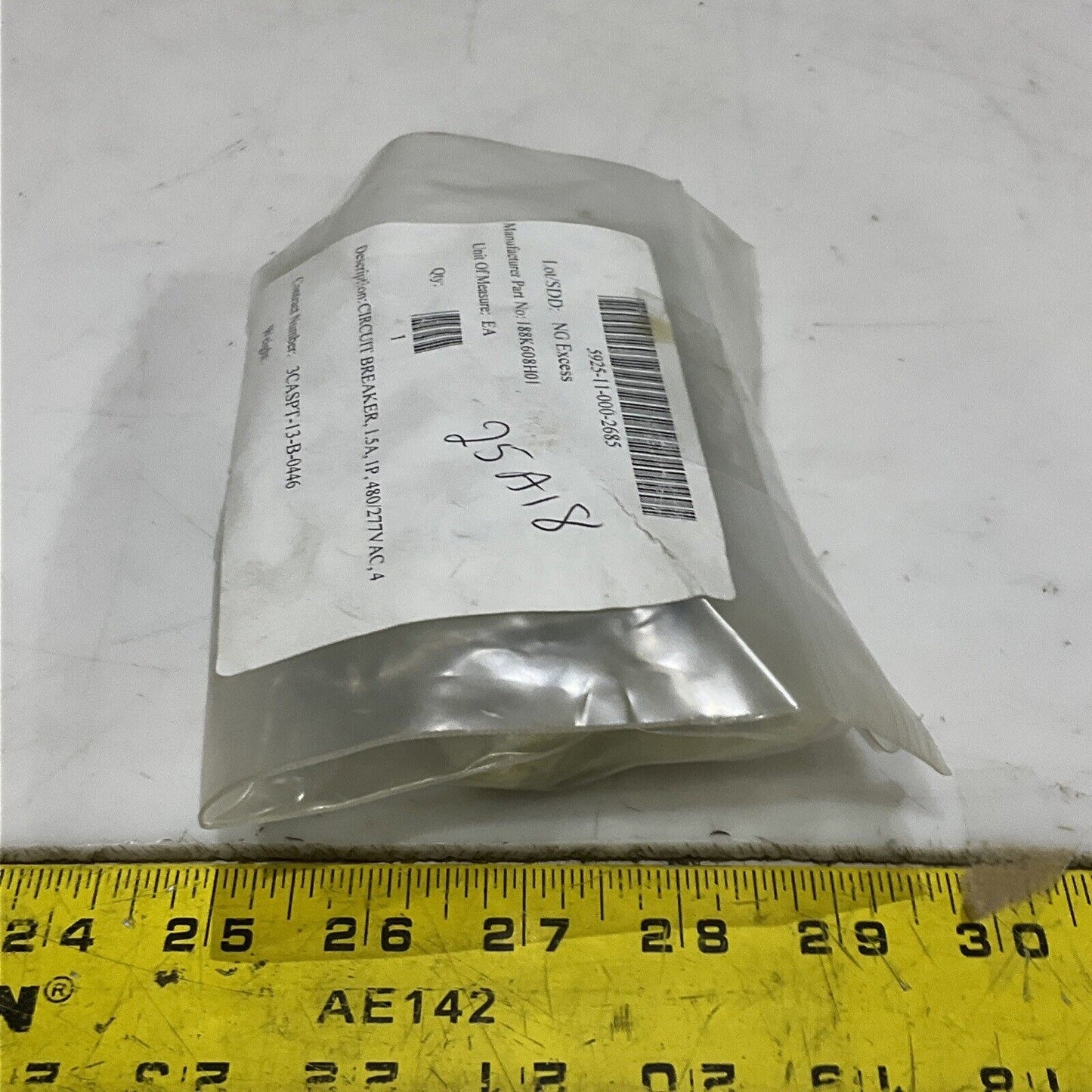 AB 1489-A AB-5321 CIRCUIT BREAKER 1 POLE UNIT 50/60HZ 240/415V LOT OF 2 U3S