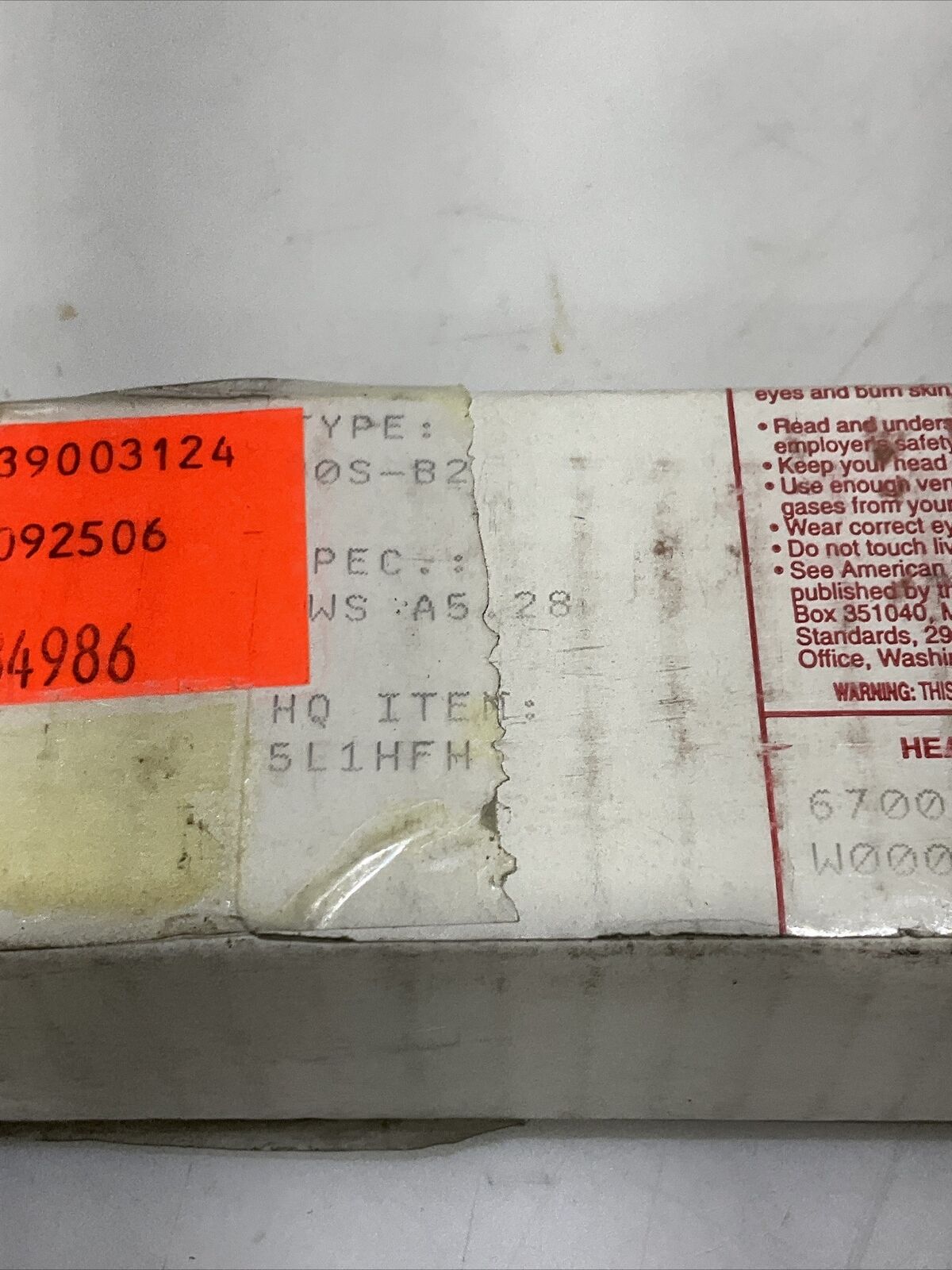 HQA 80S-B2 WELDING ELECTRODES 67009 W00000/R35969 3/32DIA 10LB 150EA 373