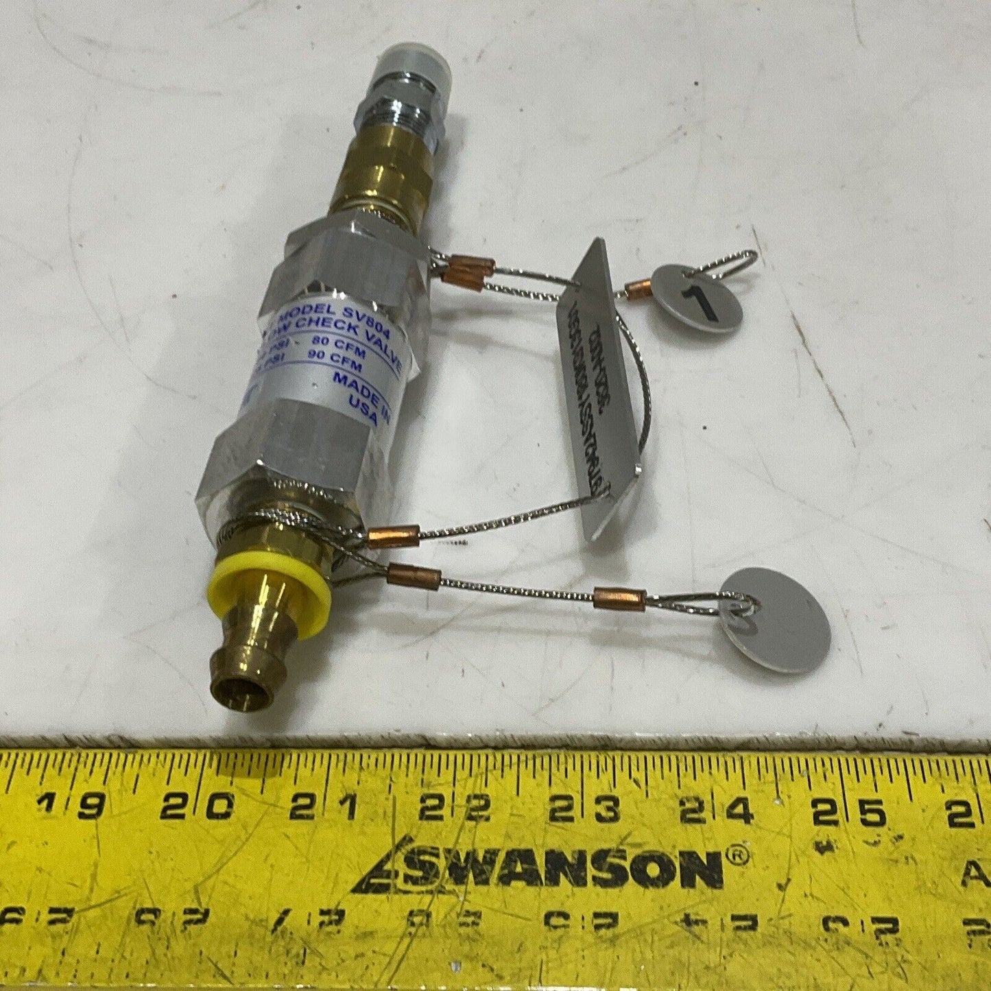 COILHOUSE PNEUMATICS SV804 EXCESS FLOW CHECK VALVE 90-125PSI 1/2” NPT U3S