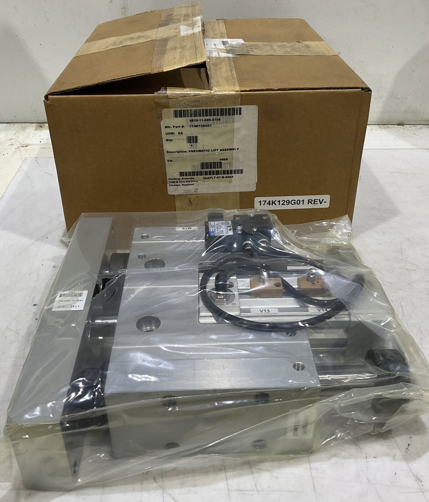 PHD ML305559-REV-D  GENERAL 174K129G01 PNEUMATIC LIFT ASSEMBLY U3S