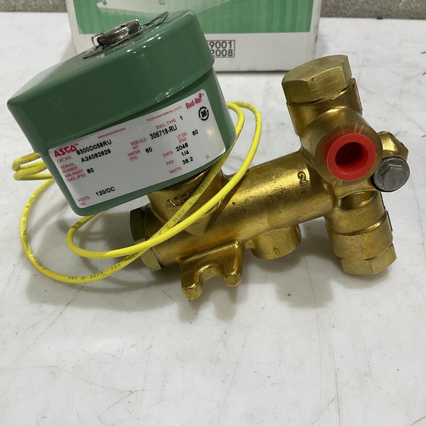 ASCO 8300D058RU SOLENOID VALVE 3-WAY 1/4 120V 36.2 W 373
