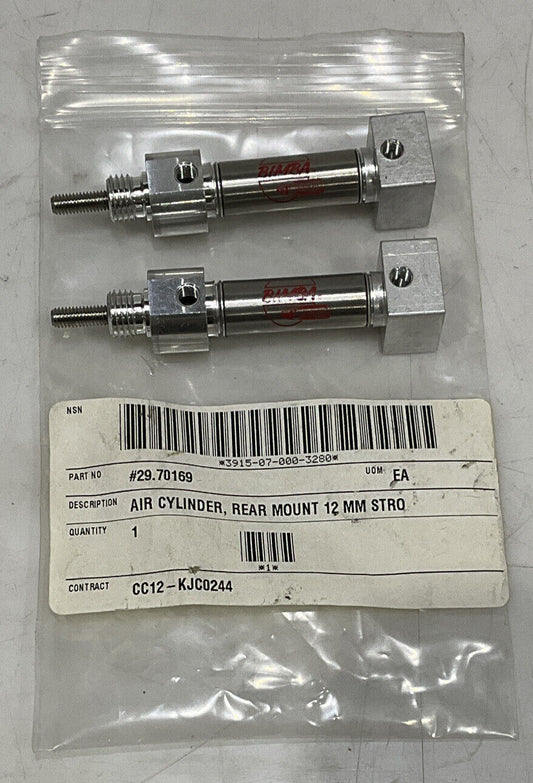 BIMBA 29.70169 REAR MOUNT 12MM STRO AIR CYLINDER LOT OF 2 U3S