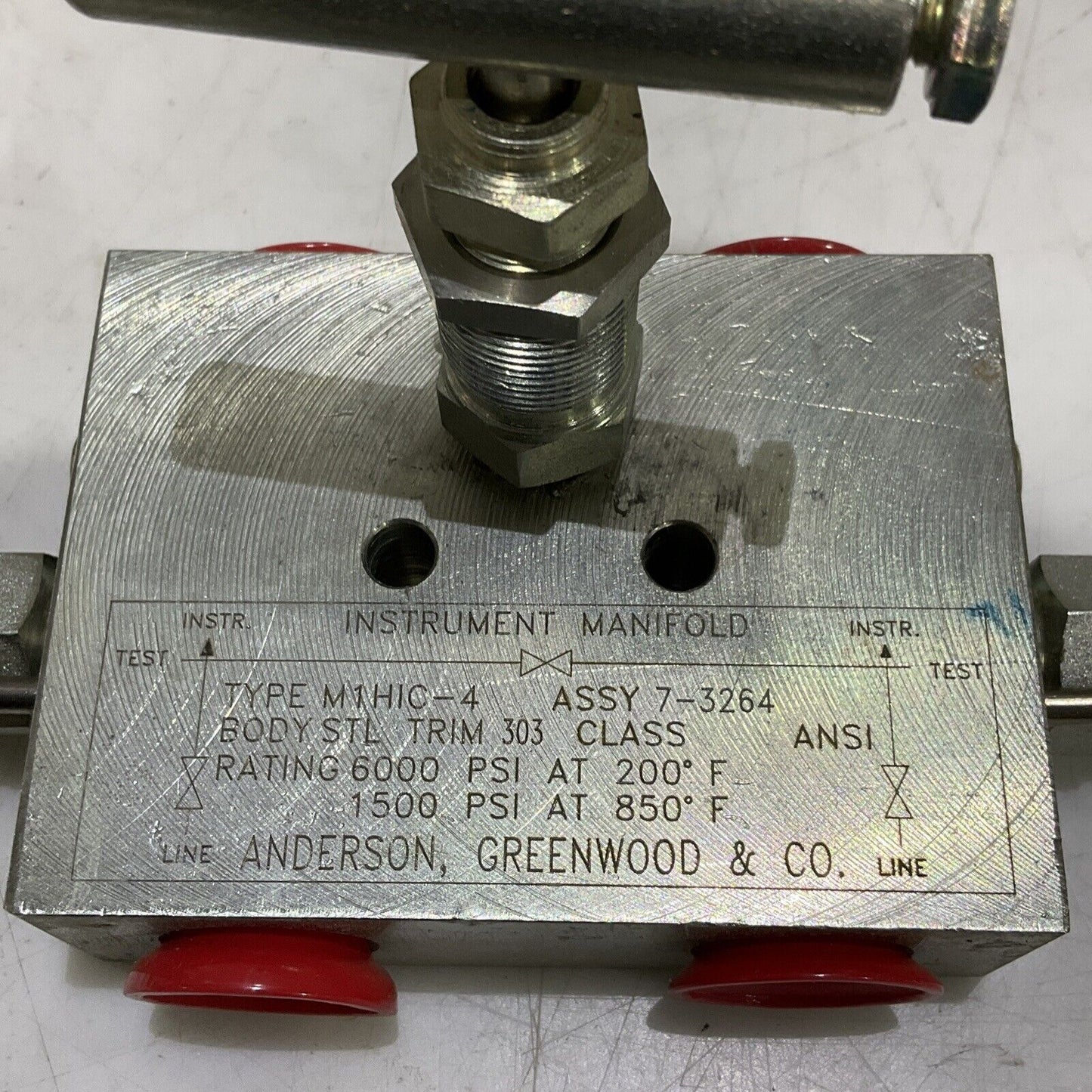 ANDERSON GREENWOOD M1HIC-4 G464 MANIFOLD 6000 PSI 02.8158.560 373